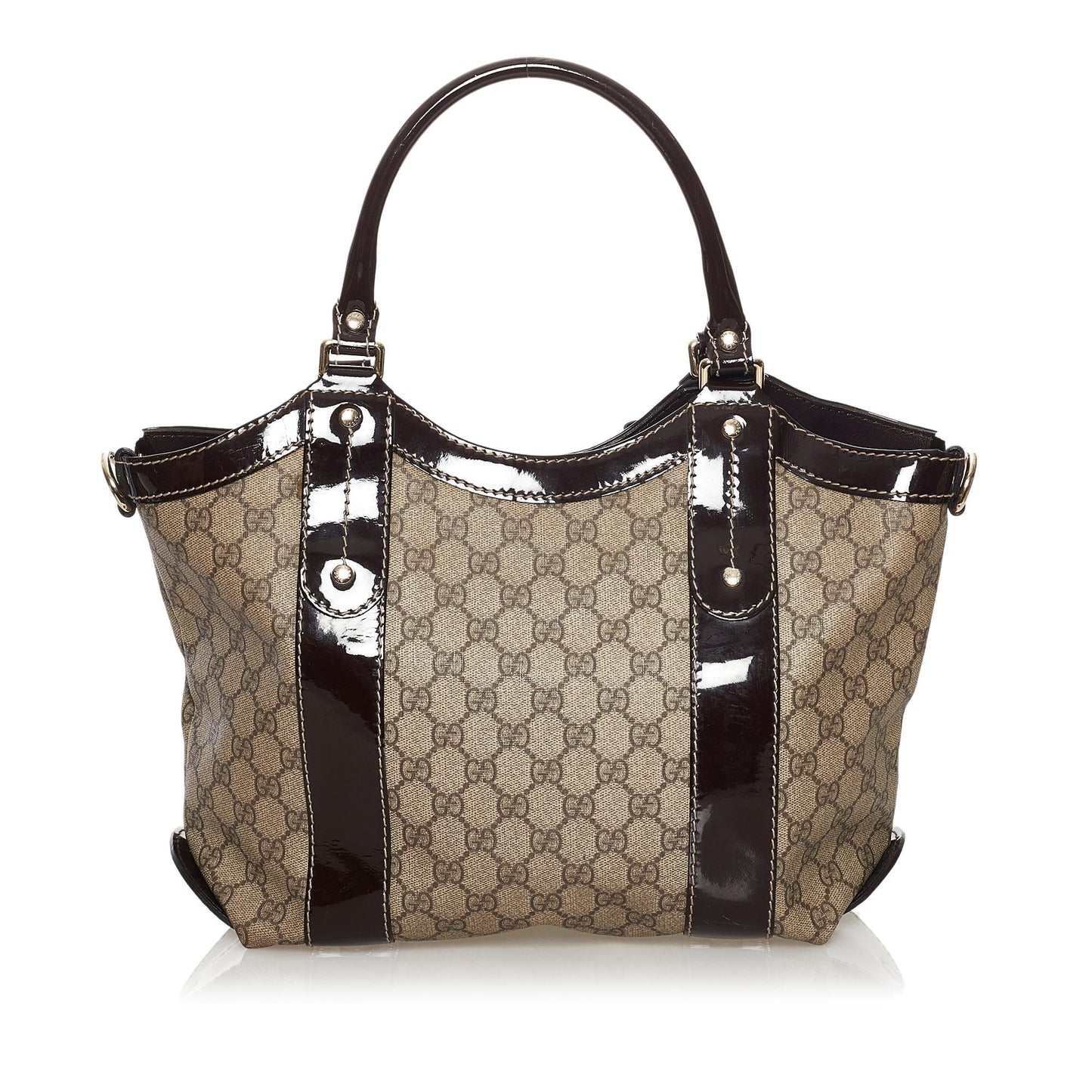 Gucci GG Supreme SHG Canvas Brown Tote Bag 4