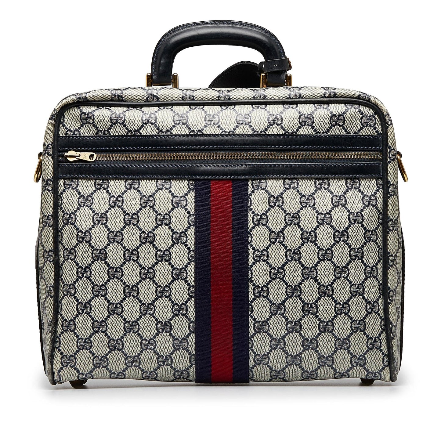 Gucci GG Supreme Web Business SHG-zyhuKS Canvas Calf Grey Tote Bag