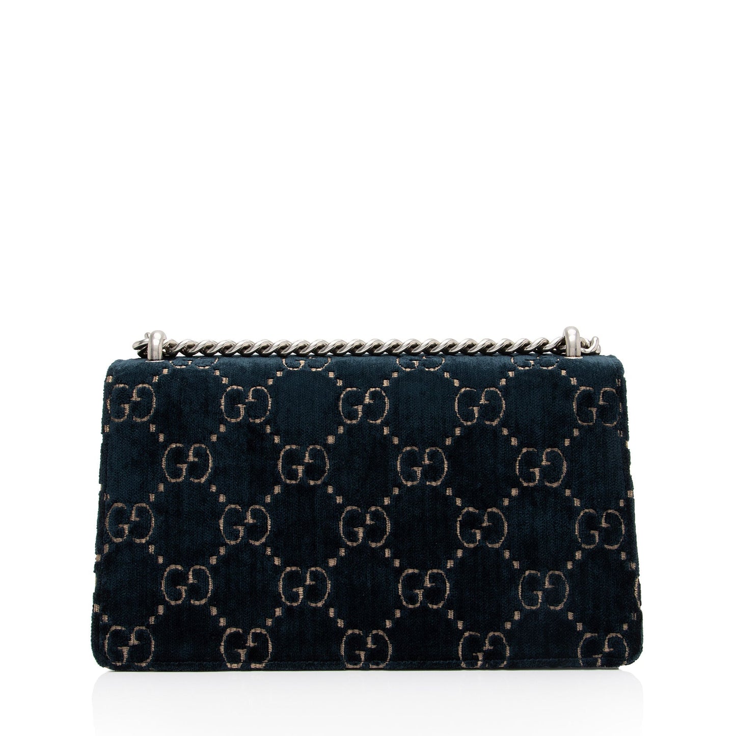 Gucci GG Velvet Dionysus SHF-KJgwRg Leather Patent Black Blue Crossbody Bag