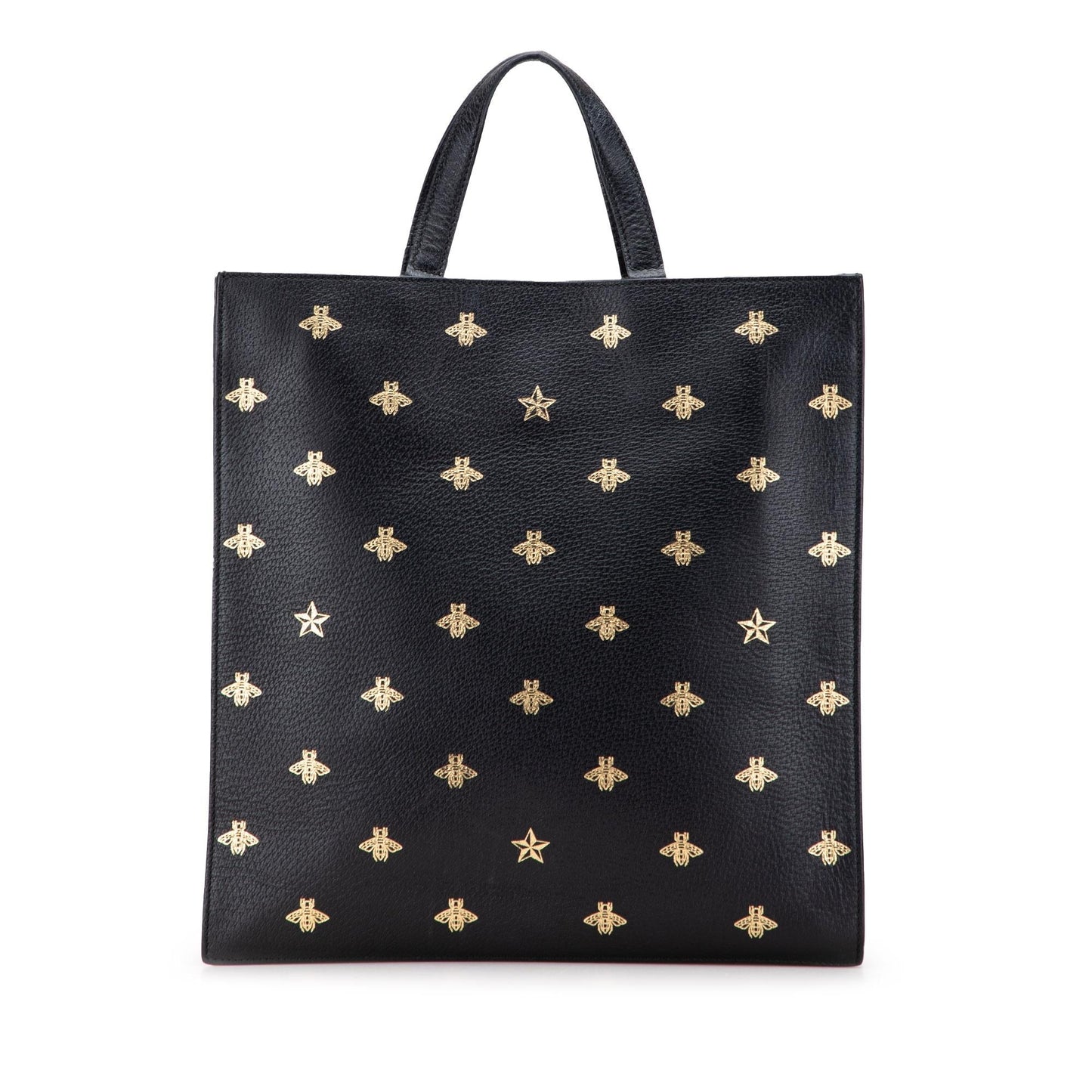Gucci Grained Bee Star Vertical Calfskin Tote Bag