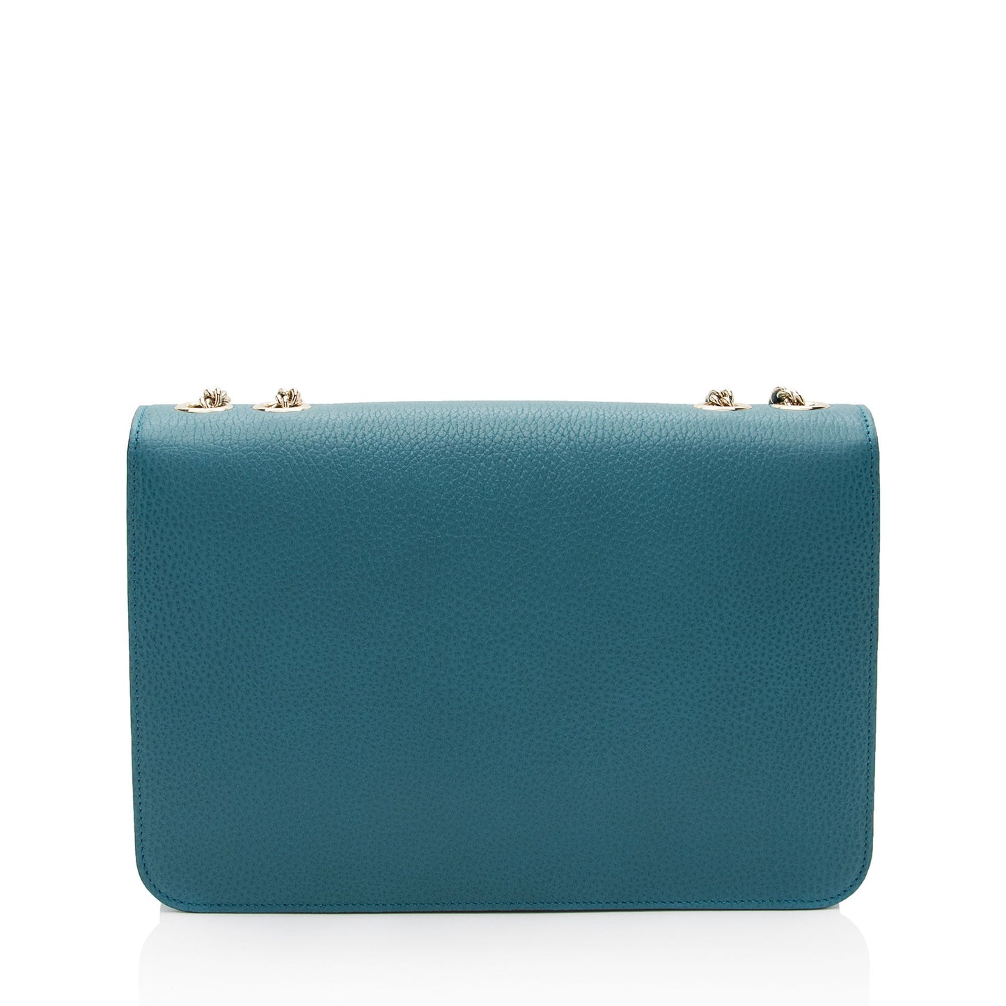 Gucci Grained Interlocking G Calfskin Blue Medium Crossbody Bag
