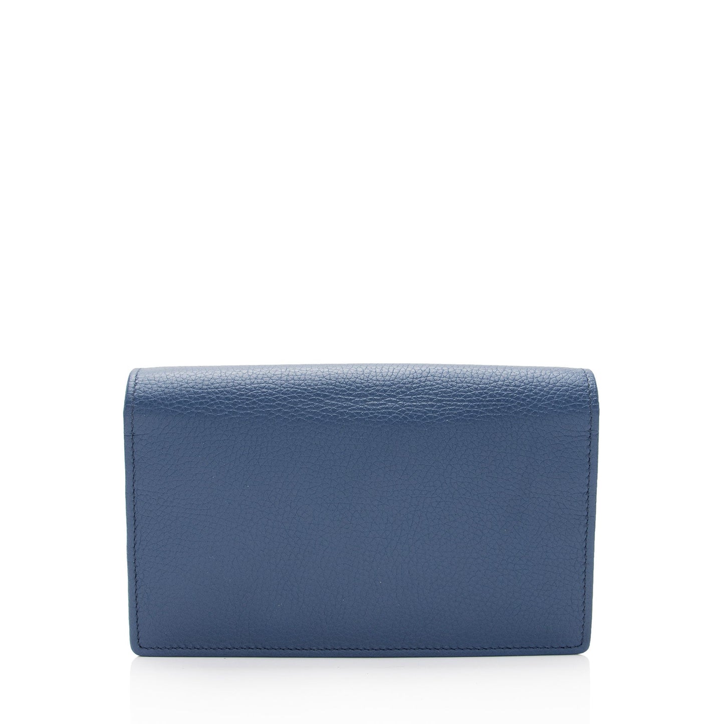Gucci Grained Soho Wallet on SHF-6pAjFg Leather Blue Chain Crossbody Bag