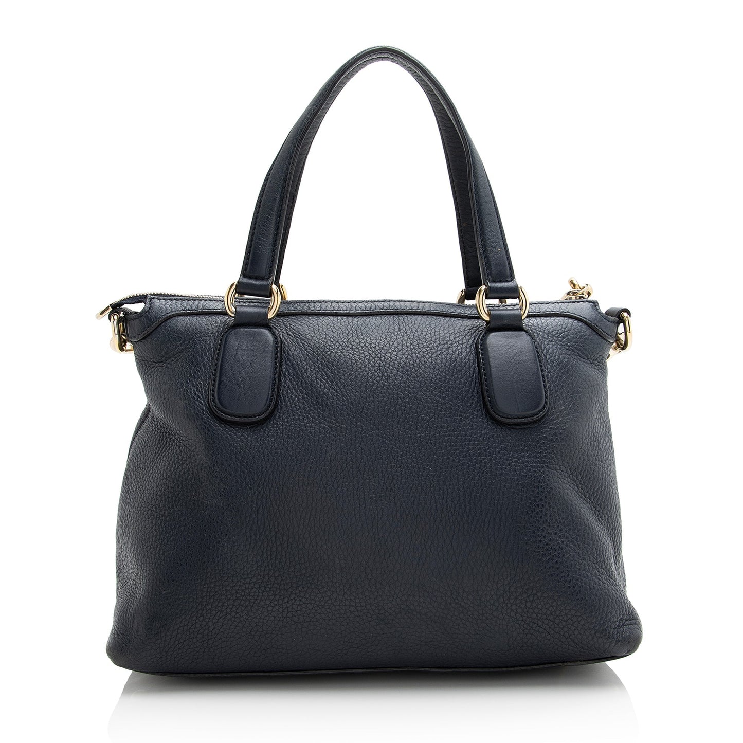 Gucci Grained Soho Working SHF Leather Blue Tote Bag