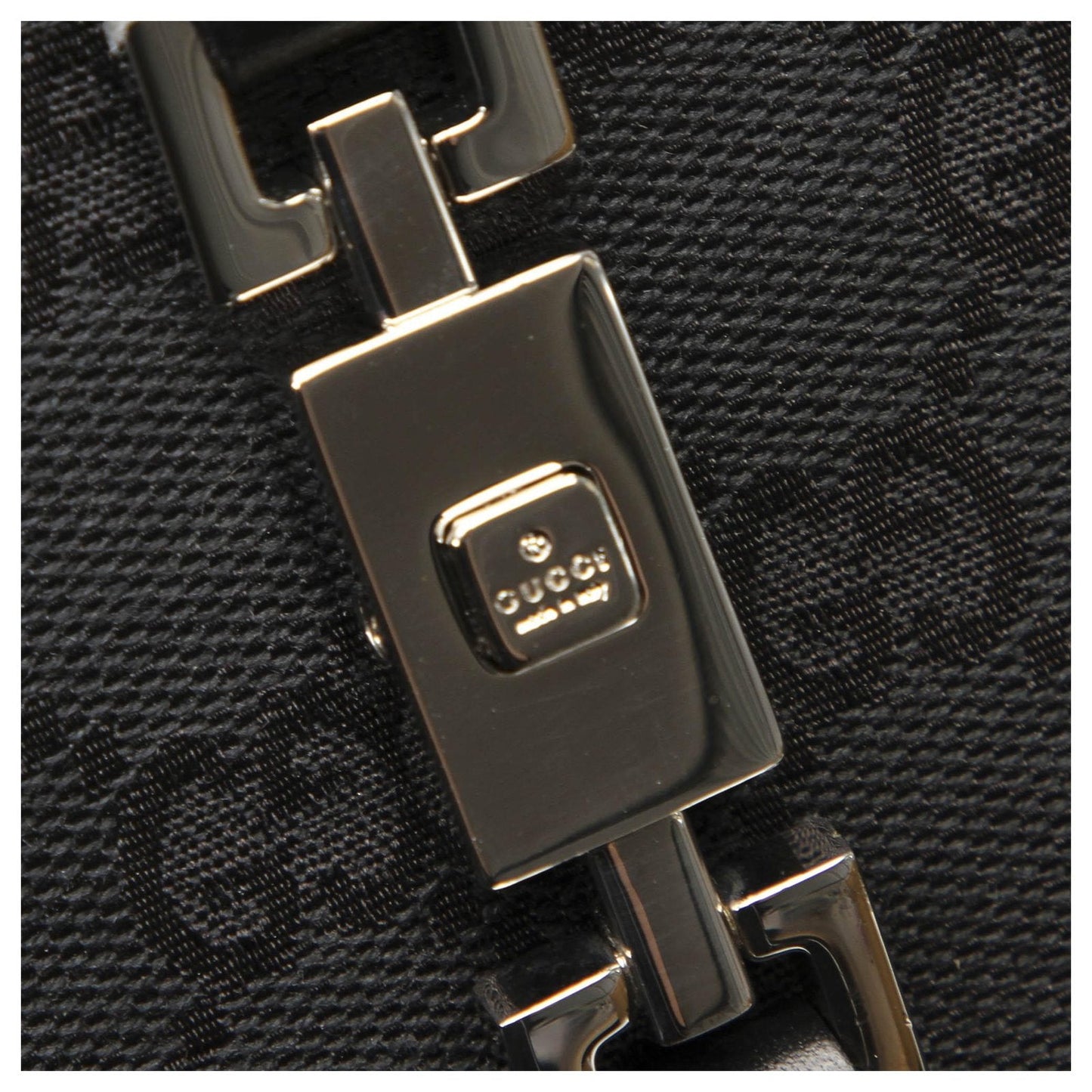 Gucci GG & JACKIE Leather Canvas Tote Bag