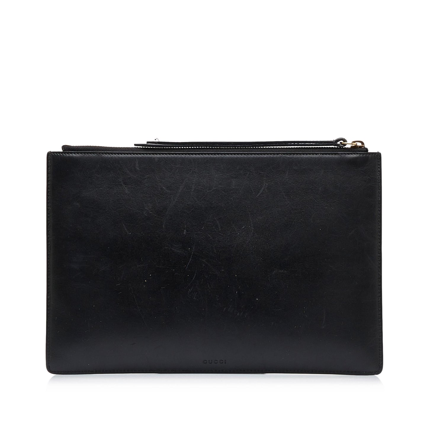 Gucci Ghost Life is SHG-QPhnpZ Leather Calf Black Clutch Bag