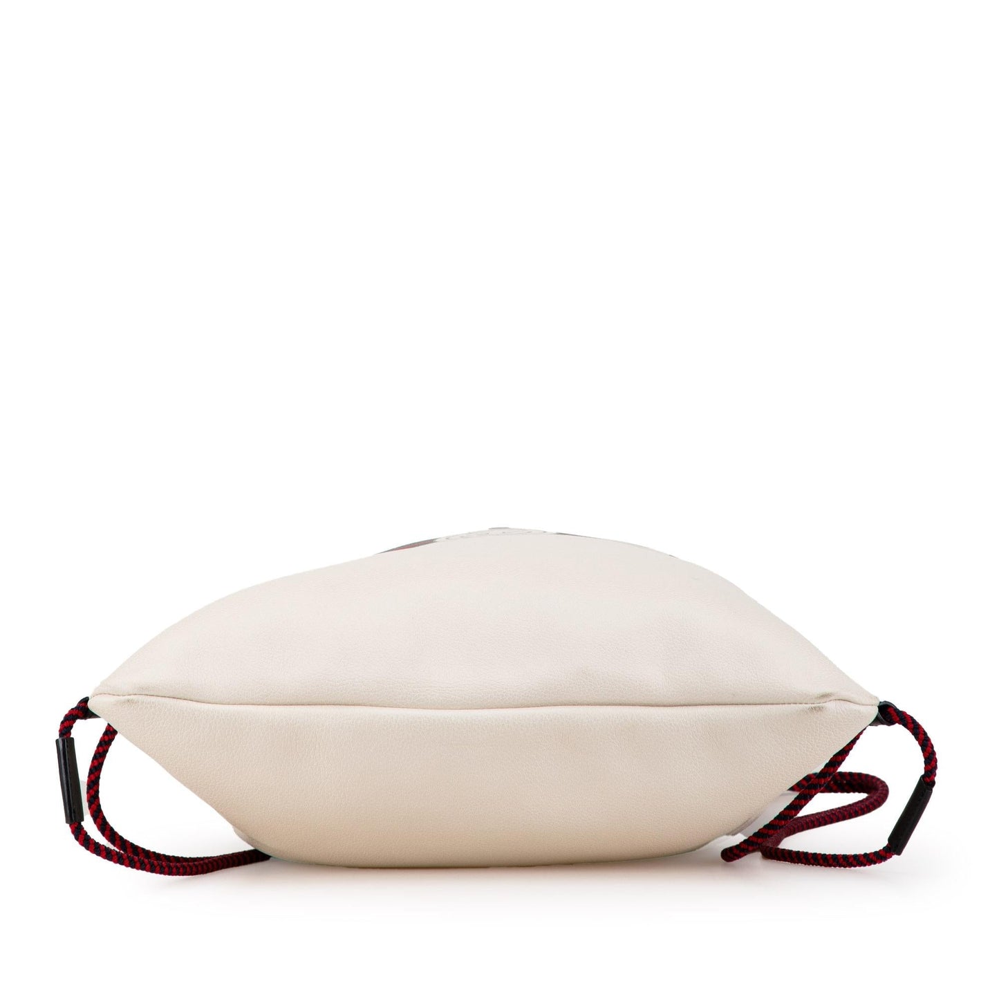 Gucci Backpack Leather Calf White Logo Leather Backpack