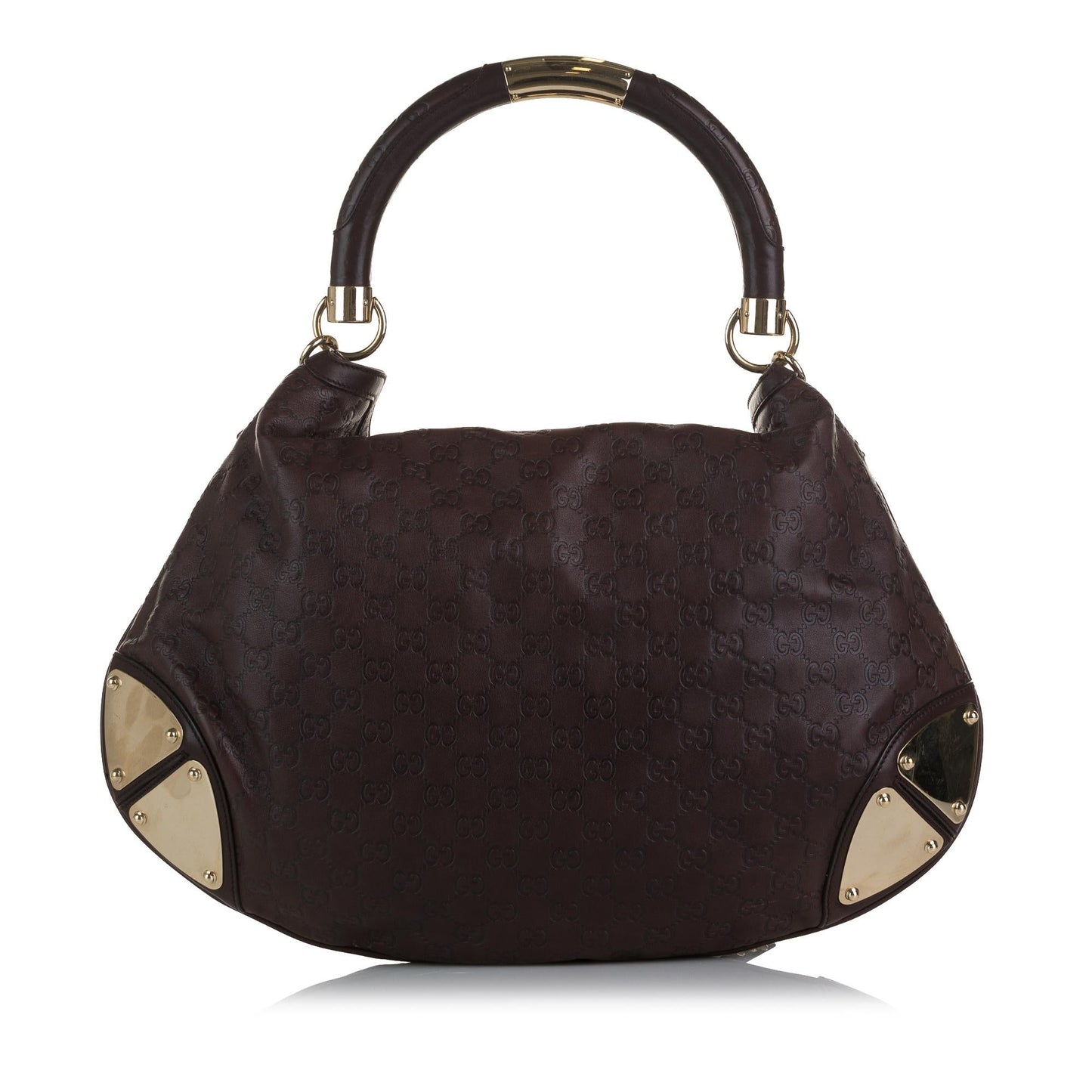 Gucci Guccissima Indy Babouska SHG-owcDru Calf Brown Satchel Bag