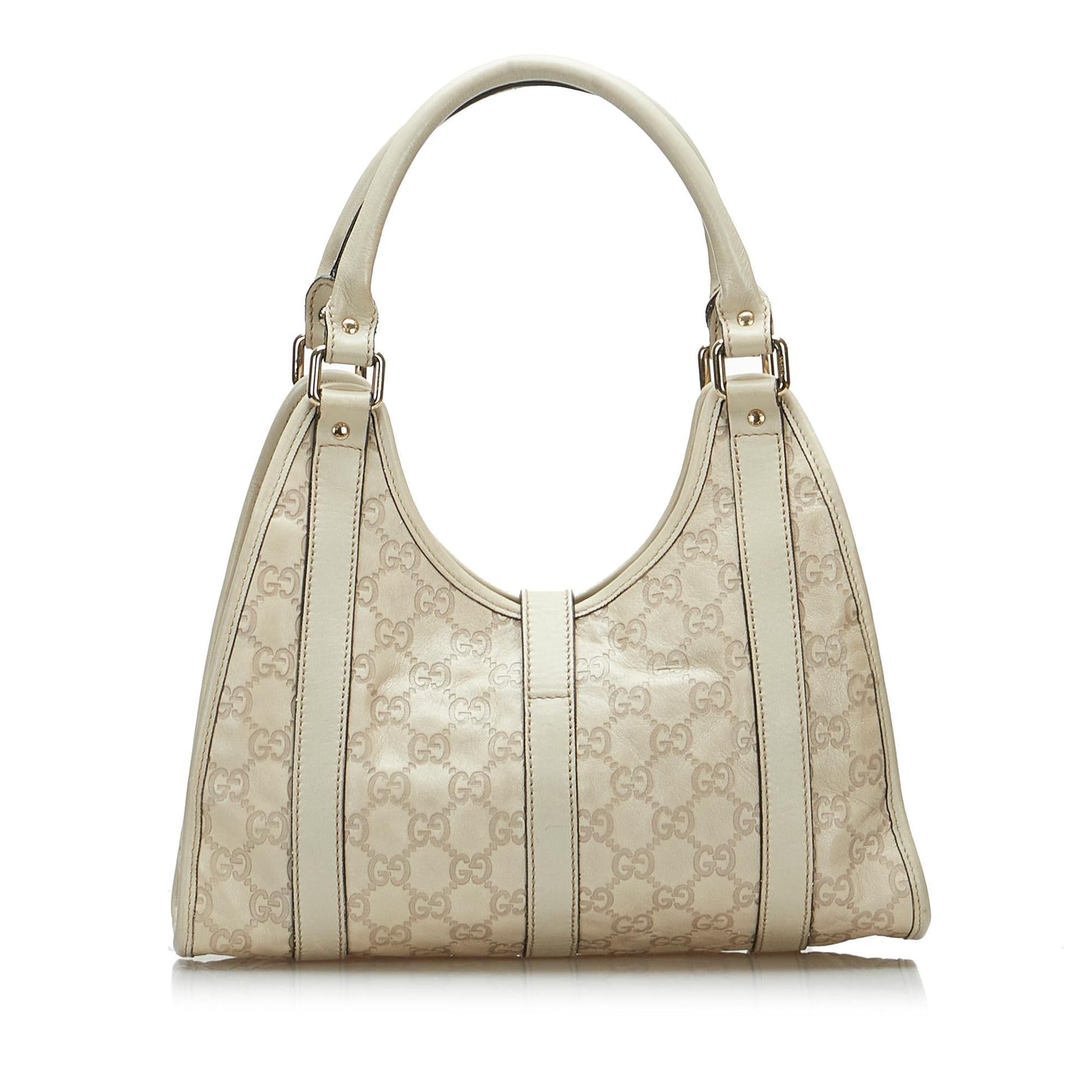 Gucci Guccissima Jackie Bardot SHG-z8VOlo Calf White Satchel Bag