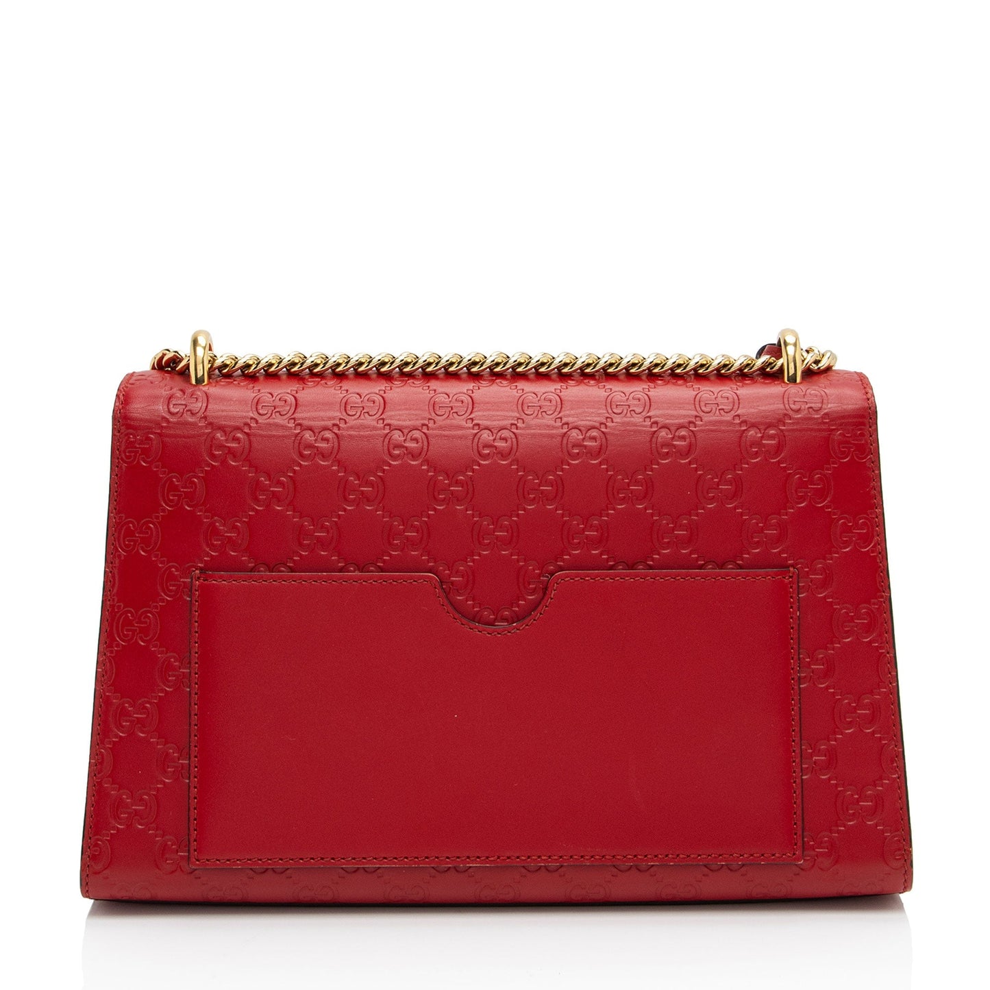Gucci Guccissima Padlock SHF-fXEhOA Leather Red Medium Shoulder Bag