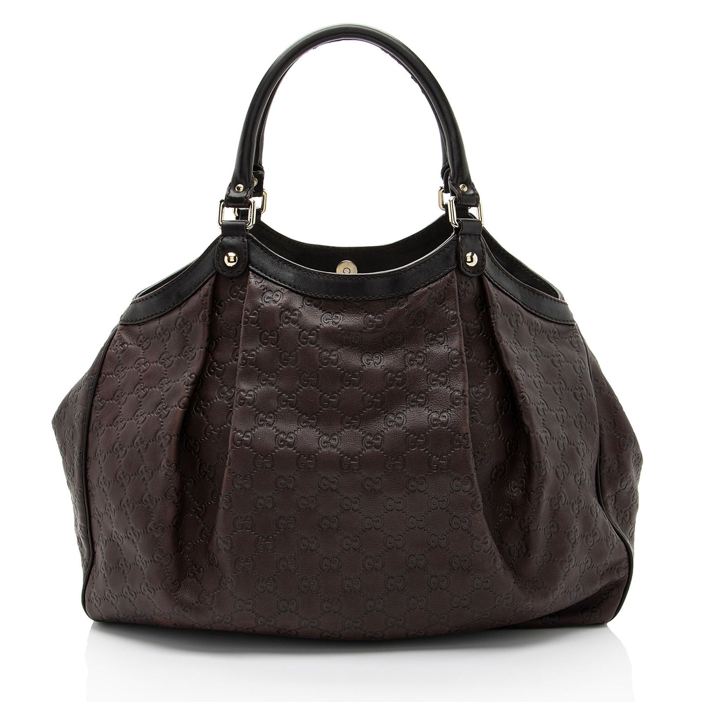 Gucci Guccissima Sukey Leather Brown Large Tote Bag