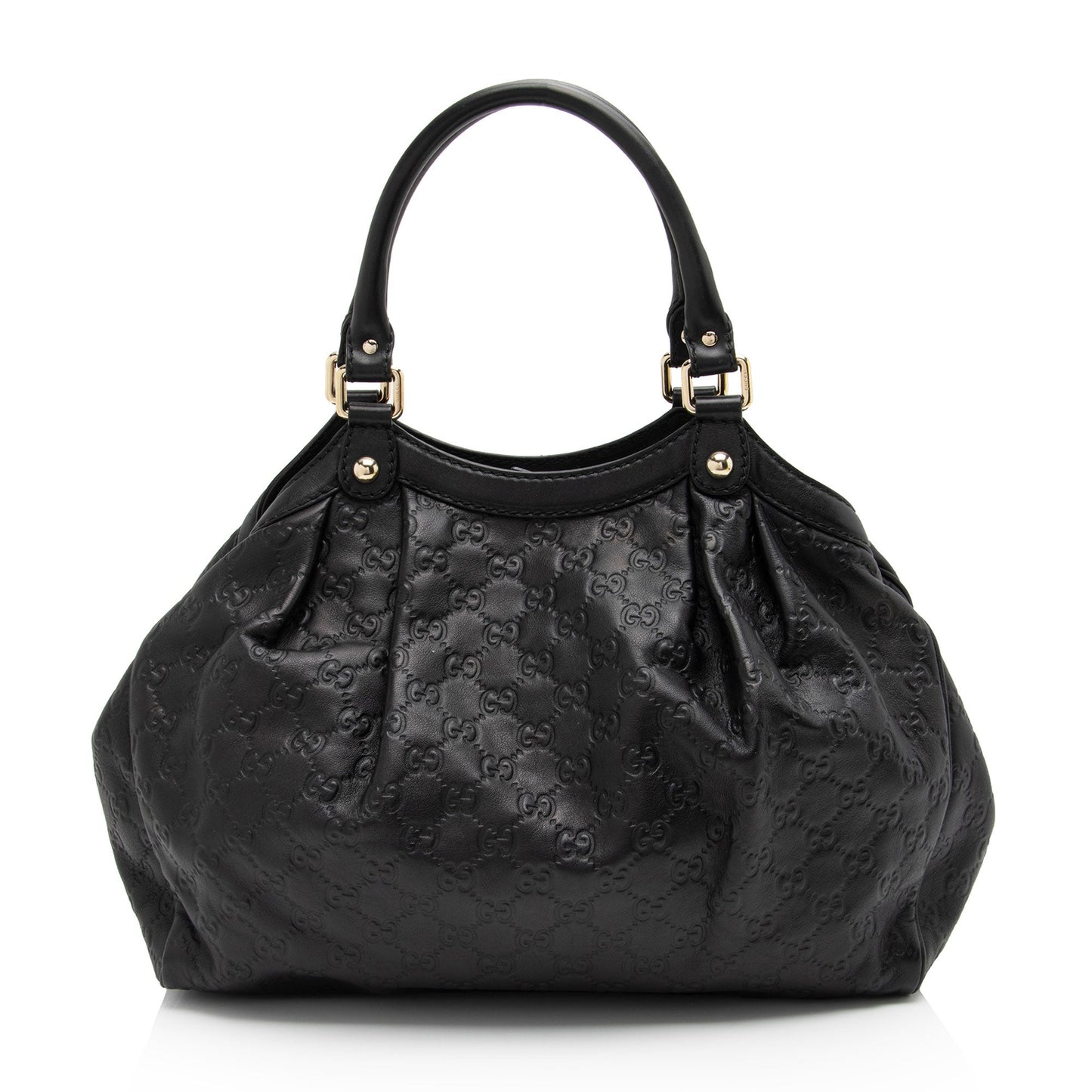 Gucci Guccissima Sukey SHF-BFijXk Leather Black Medium Tote Bag