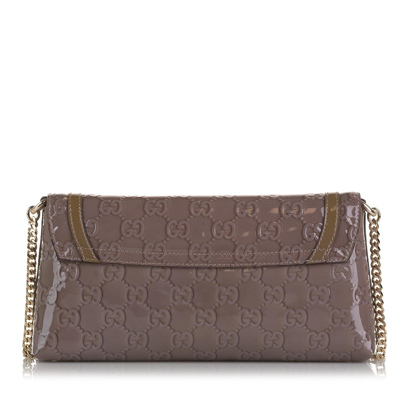 Gucci Guccissima Mayfair SHG-VFLAqr Leather Patent Brown Shoulder Bag