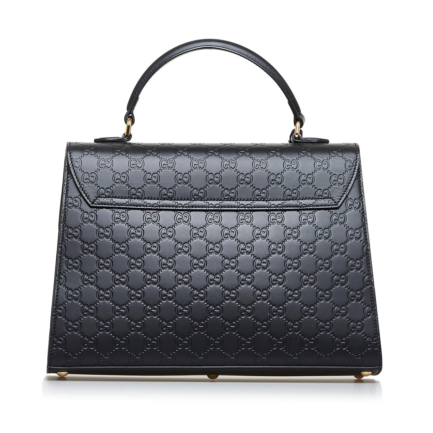 Gucci Guccissima Padlock SHG-xf6TXf Calf Black Satchel Bag