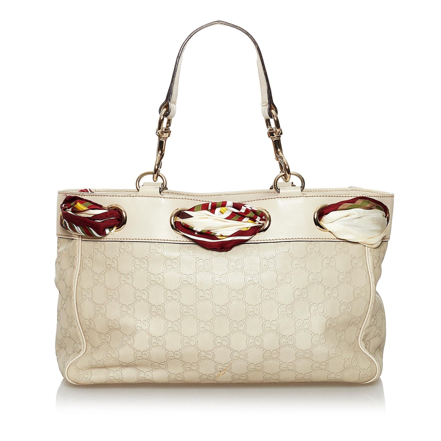 Gucci Guccissima Positano SHG Calf White Satchel Bag