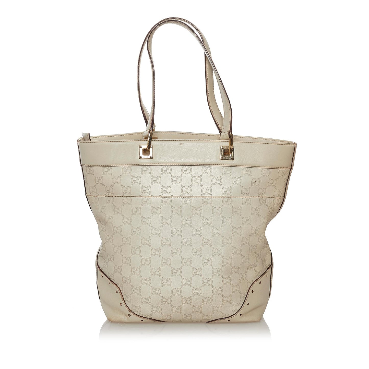 Gucci Guccissima Punch SHG Calf White Tote Bag