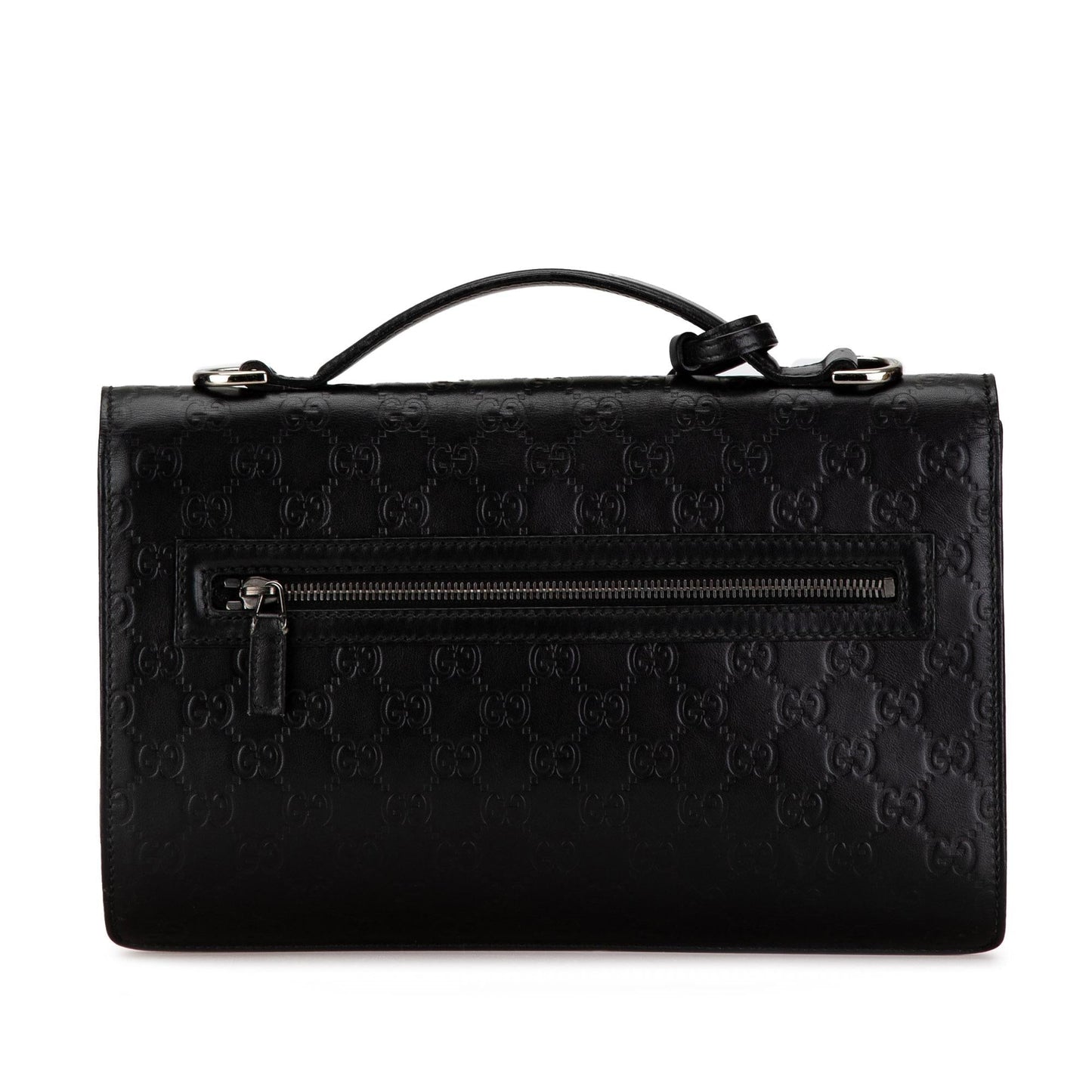 Gucci Guccissima SHG-MgIvER Calf Black Satchel Bag