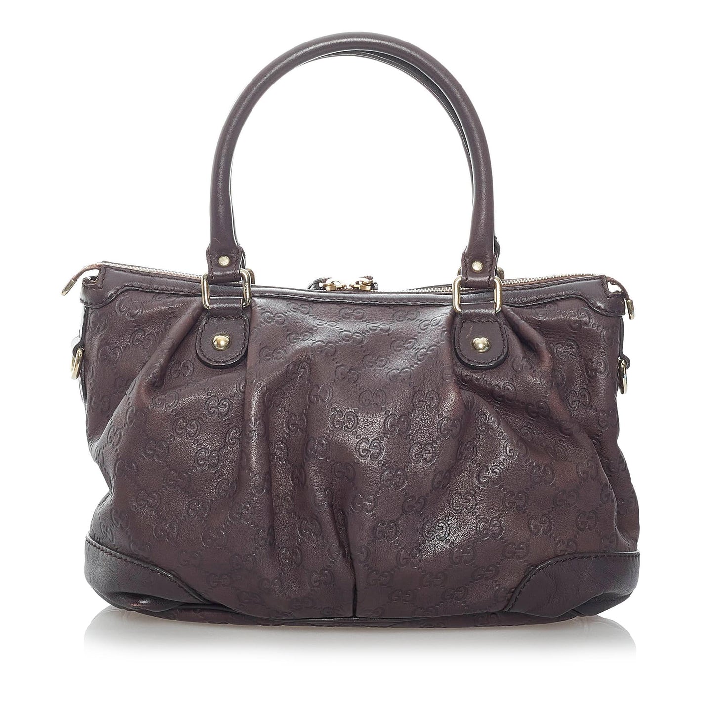 Gucci Guccissima Sukey SHG Calf Brown Satchel Bag 6