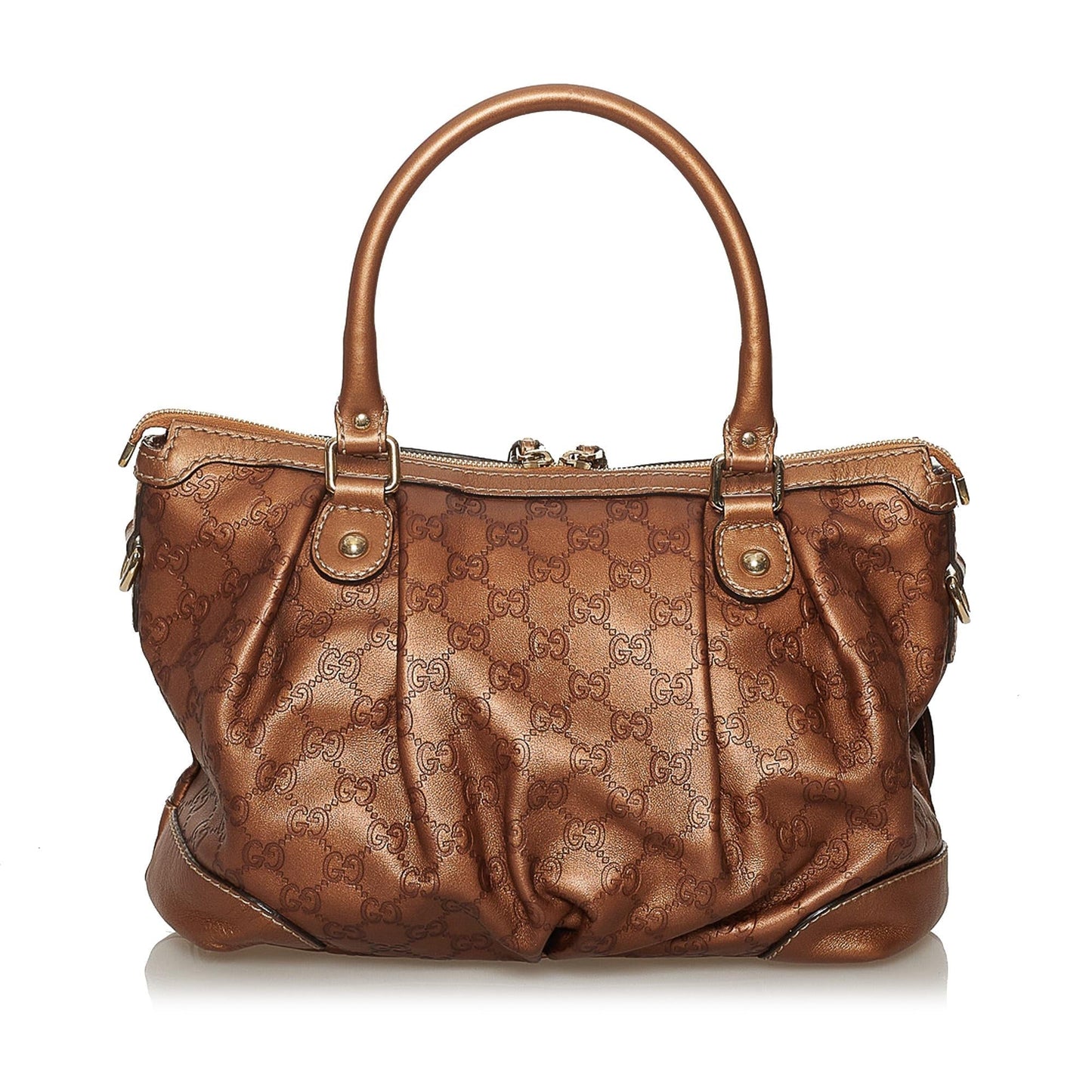 Gucci Guccissima Sukey SHG Calf Brown Satchel Bag 4