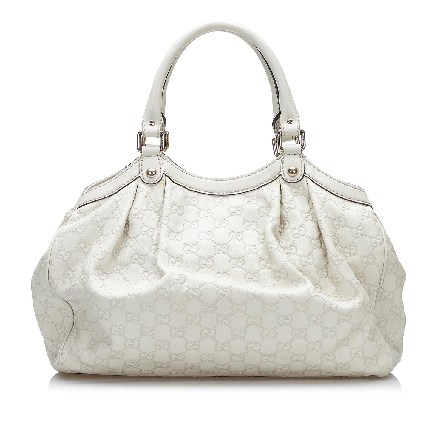 Gucci Guccissima Sukey SHG-7Geu6f Calf White Tote Bag