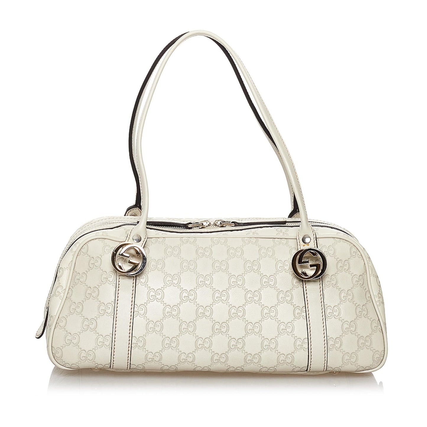 Gucci Guccissima Twins SHG Calf White Shoulder Bag