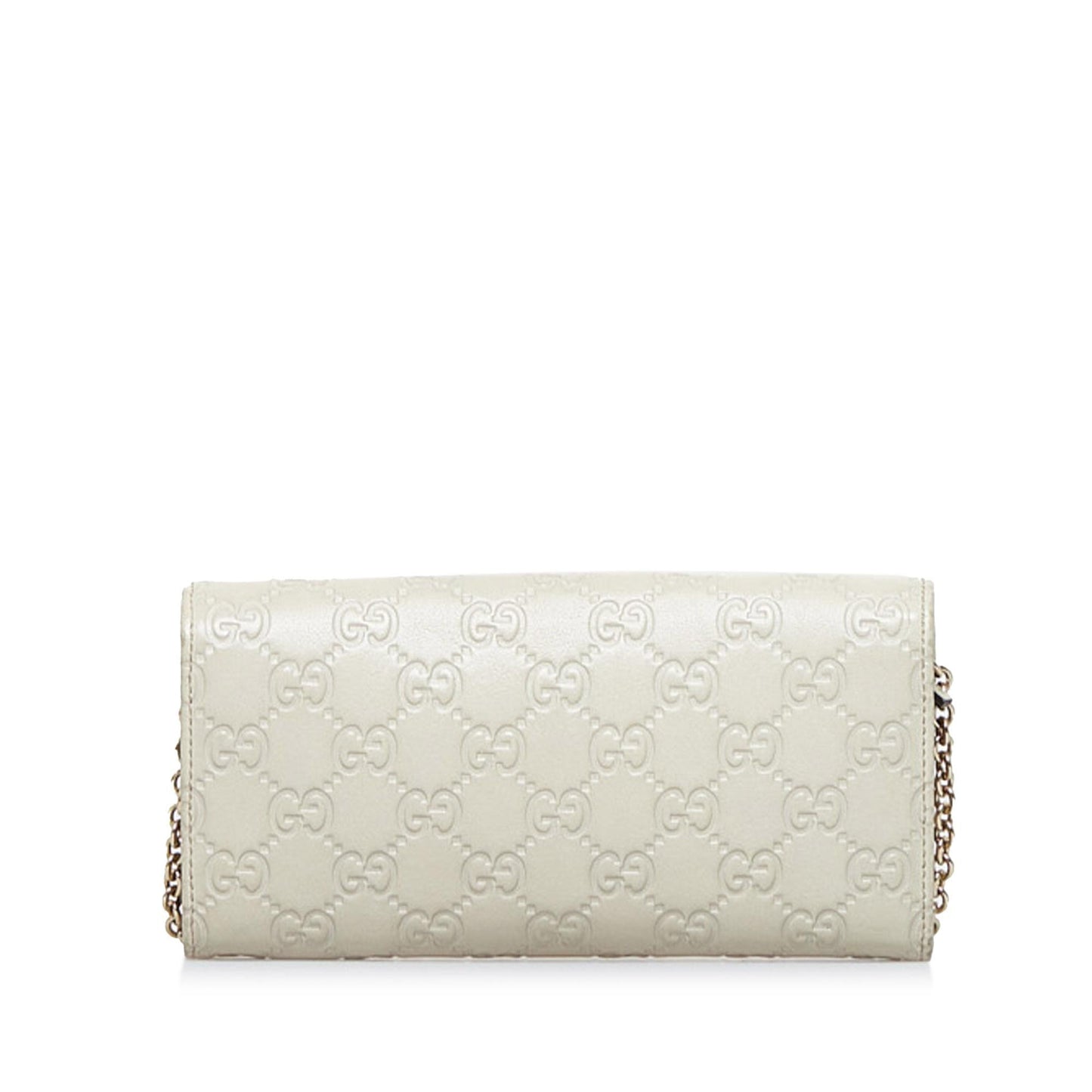 Gucci Guccissima Wallet on SHG-mrHQmW Calf White Chain Crossbody Bag