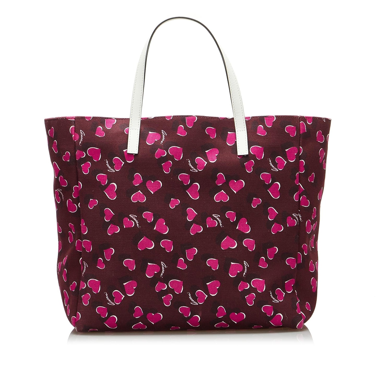 Gucci Heartbeat SHG-YIJnmP Canvas Red Tote Bag