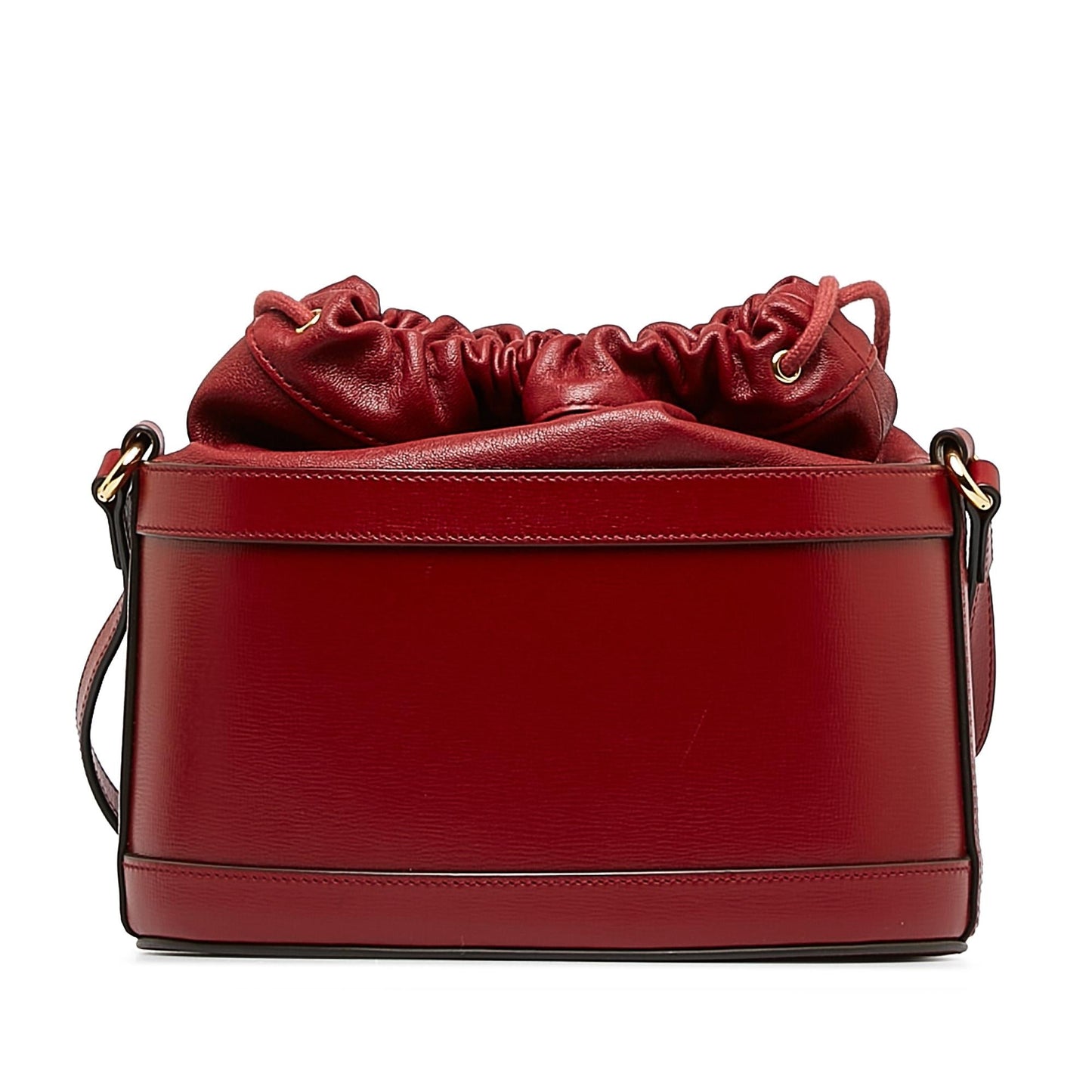 Gucci Horsebit SHG-1Ty9fK Calf Red Bucket Shoulder Bag