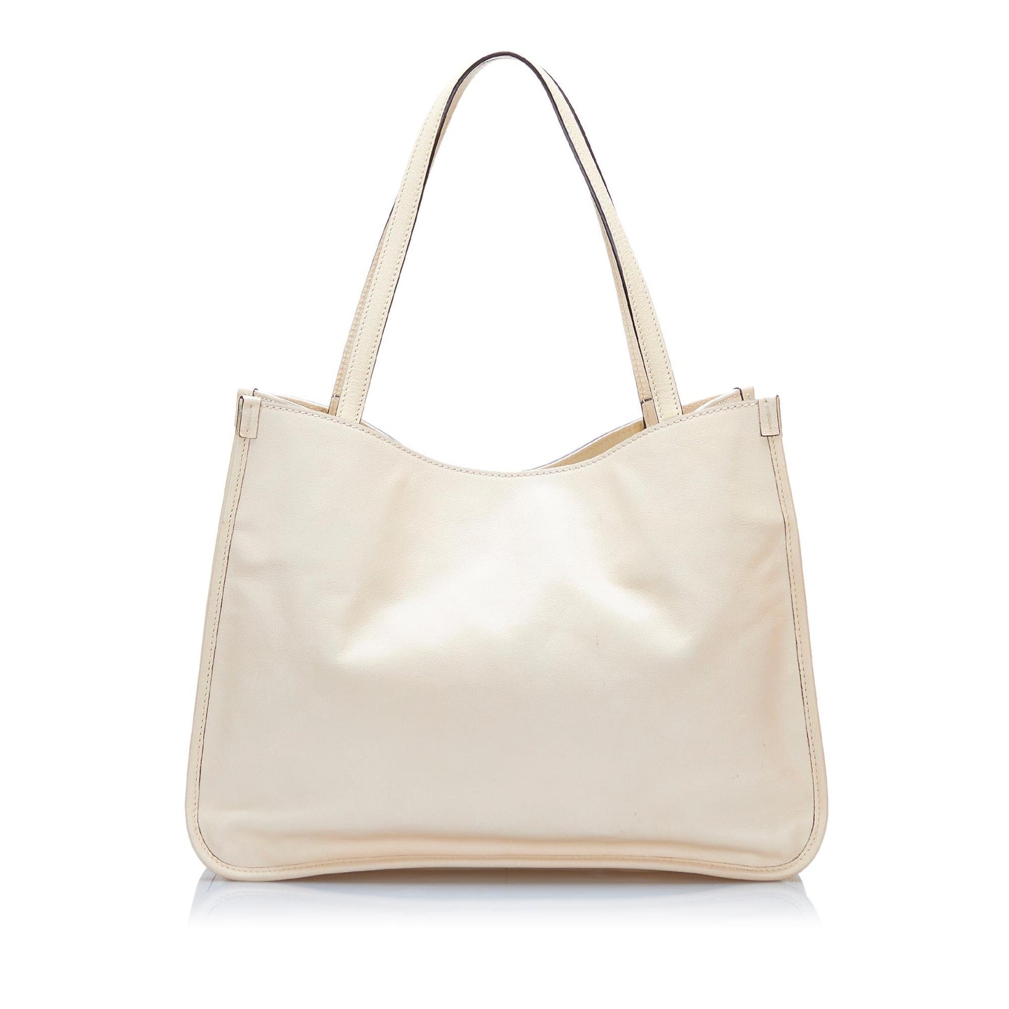 Gucci Horsebit SHG Calf White Tote Bag