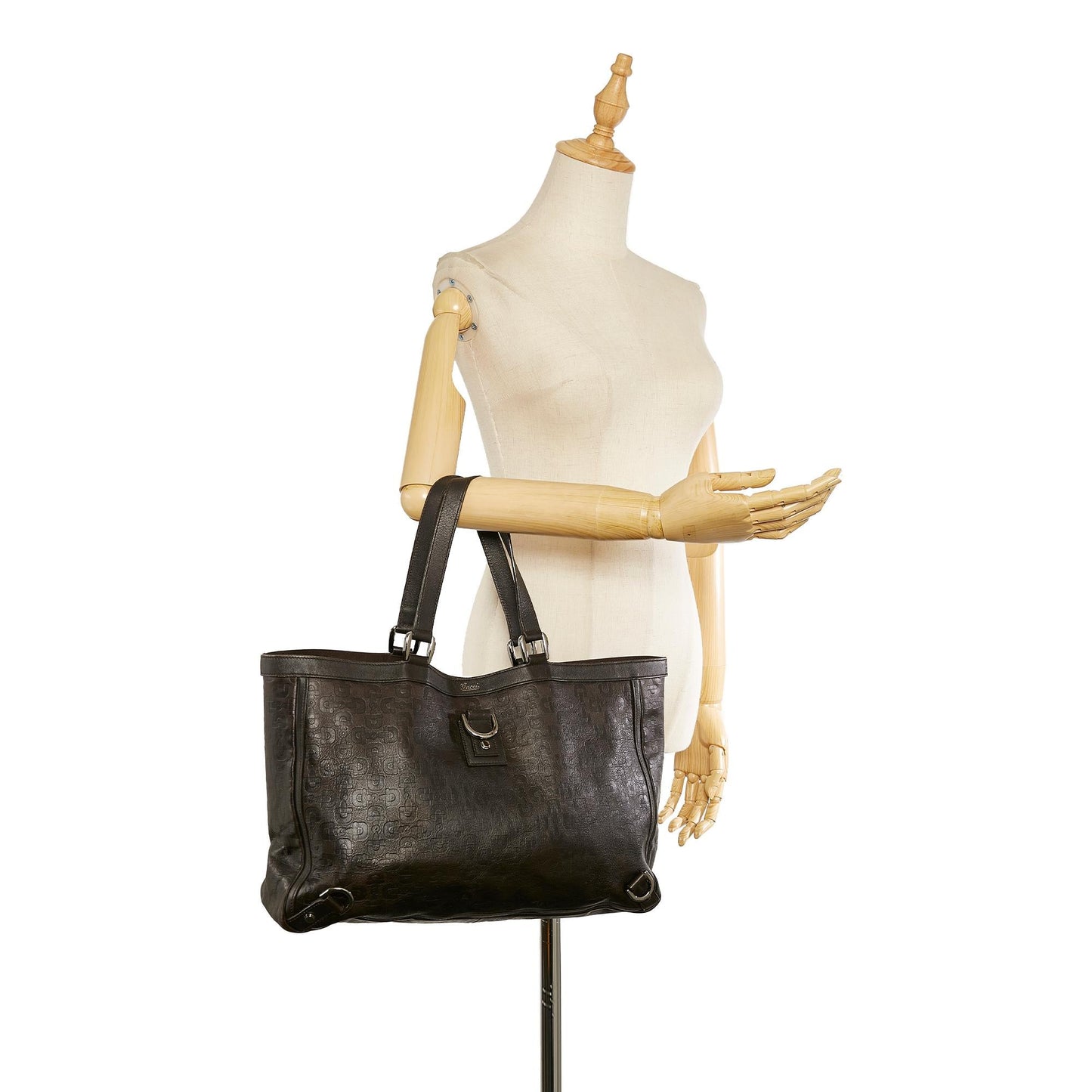 Gucci Horsebit Abbey D-Ring Leather Tote Bag (SHG-31931)