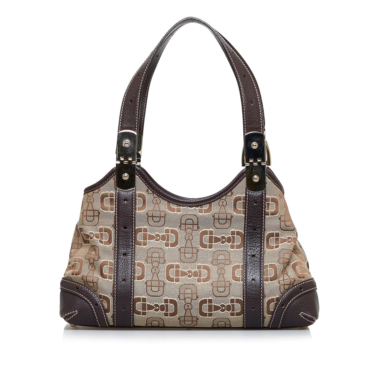 Gucci Horsebit SHG-NMG11x Canvas Brown Shoulder Bag