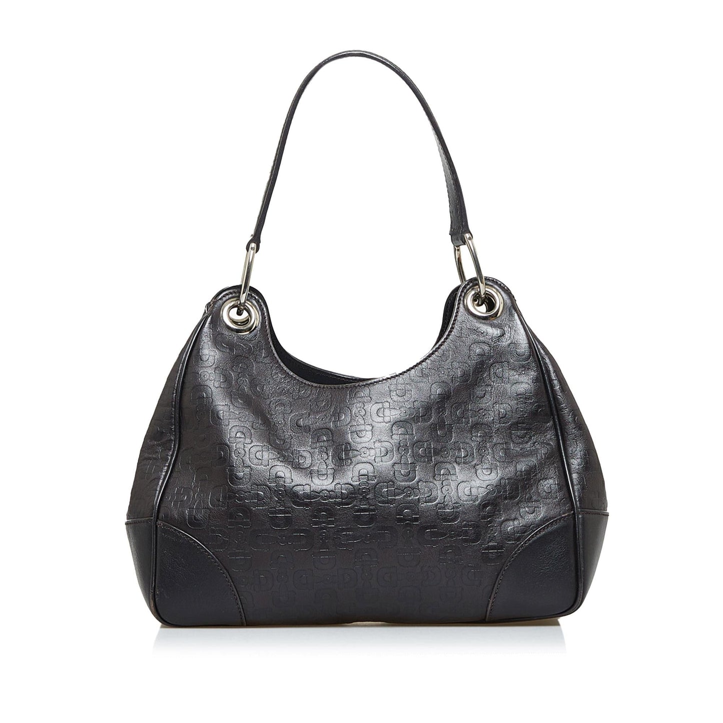 Gucci Horsebit Embossed SHG-96c9Qj Leather Calf Brown Shoulder Bag