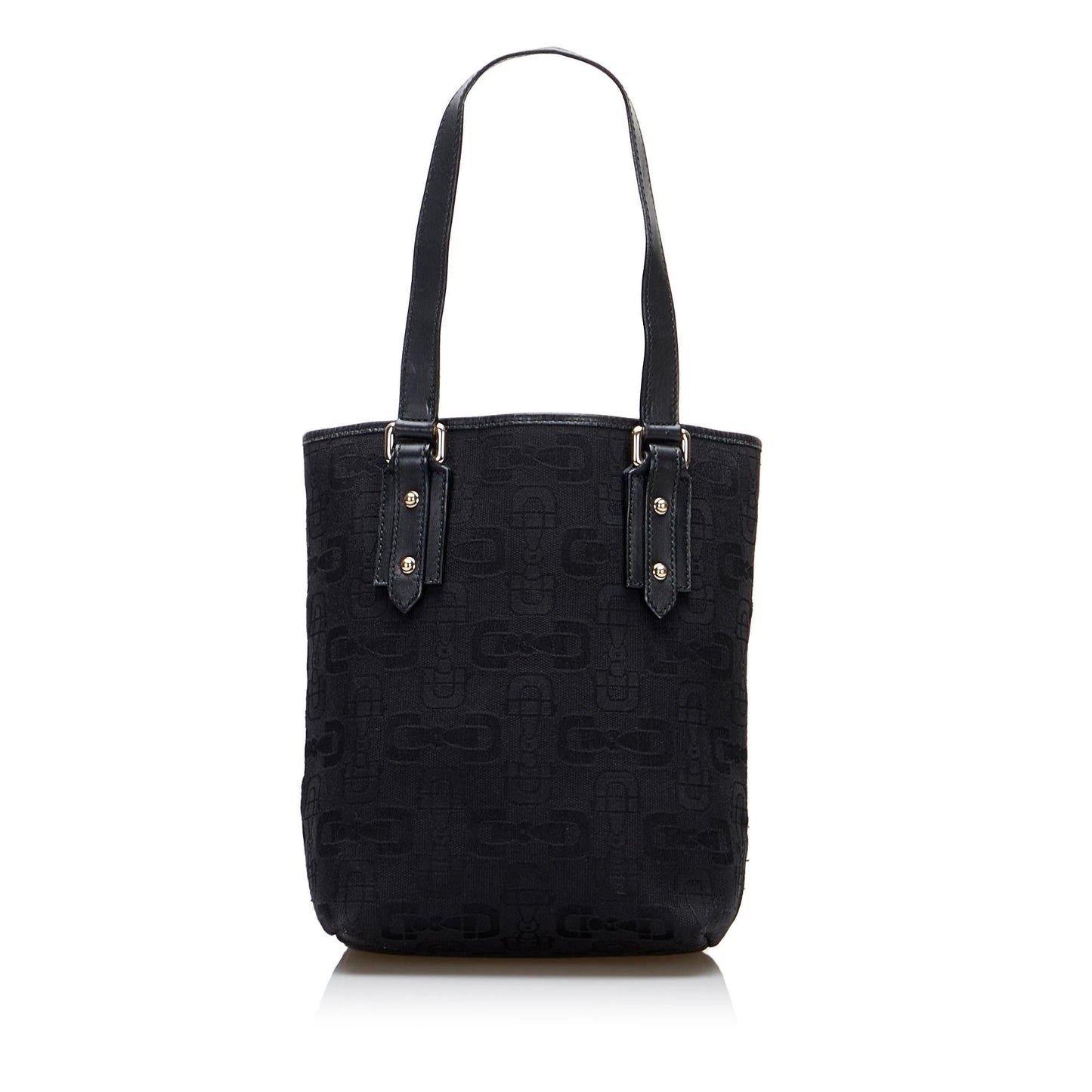Gucci Horsebit SHG-o5pRFo Canvas Black Satchel Bag