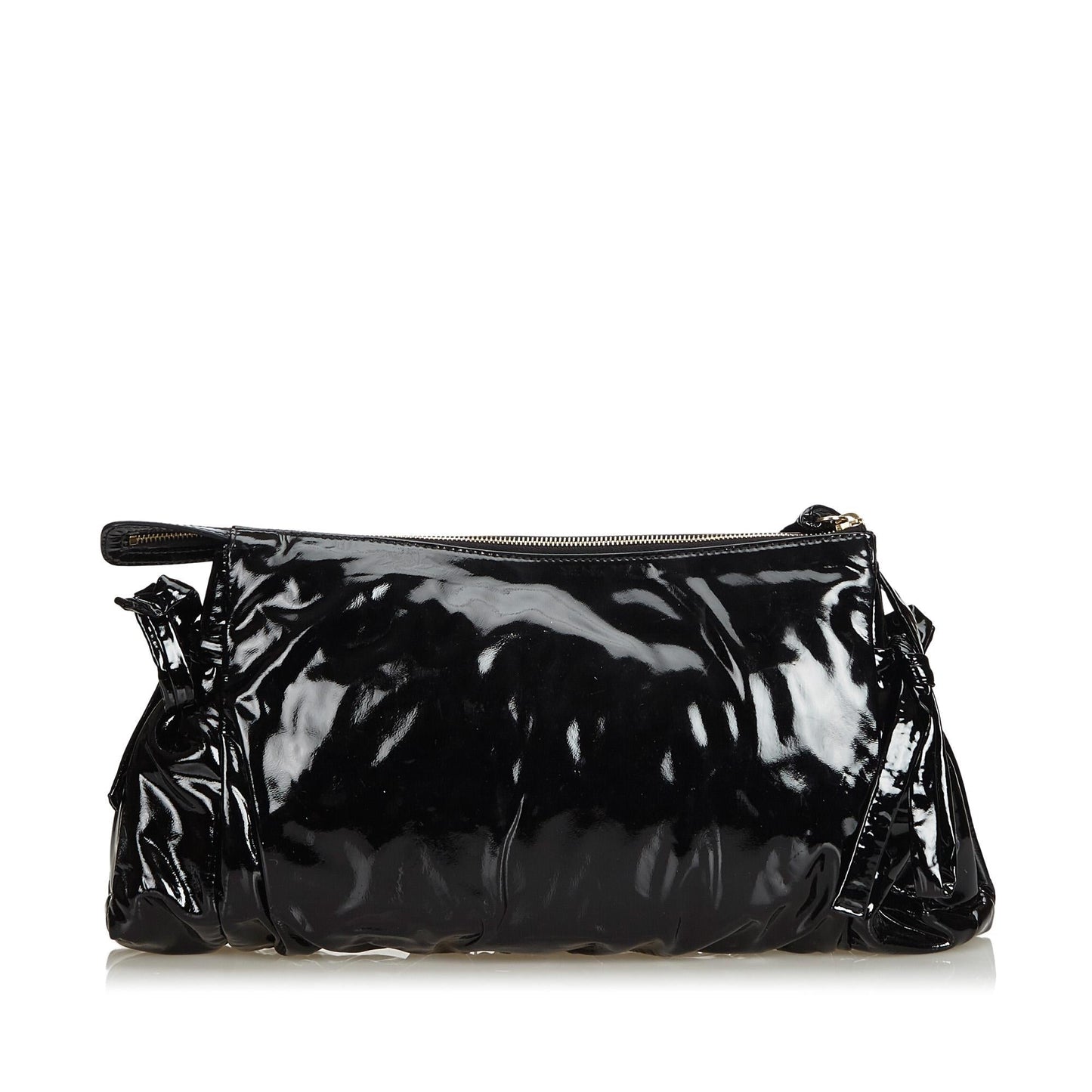 Gucci Hysteria SHG Leather Patent Black Clutch Bag
