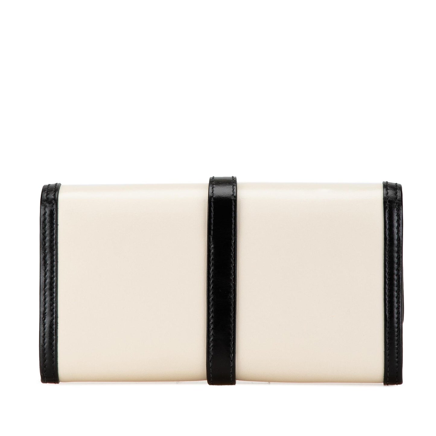 Gucci Jackie Wallet On SHG-oUmSZG Calf Black White Chain Crossbody Bag
