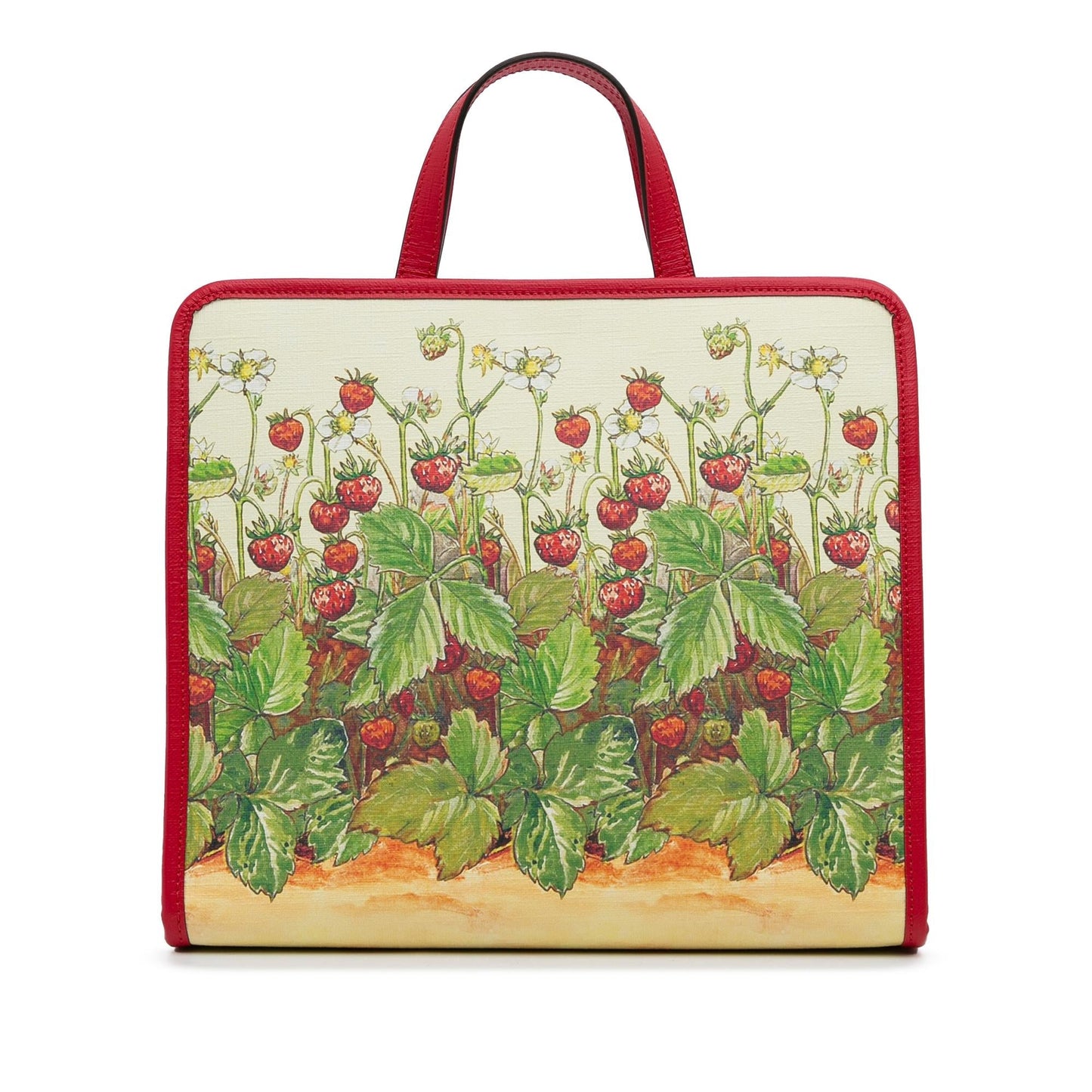 Gucci Kids Strawberry Fairy SHG-dJmIwe Canvas Red Tote Bag