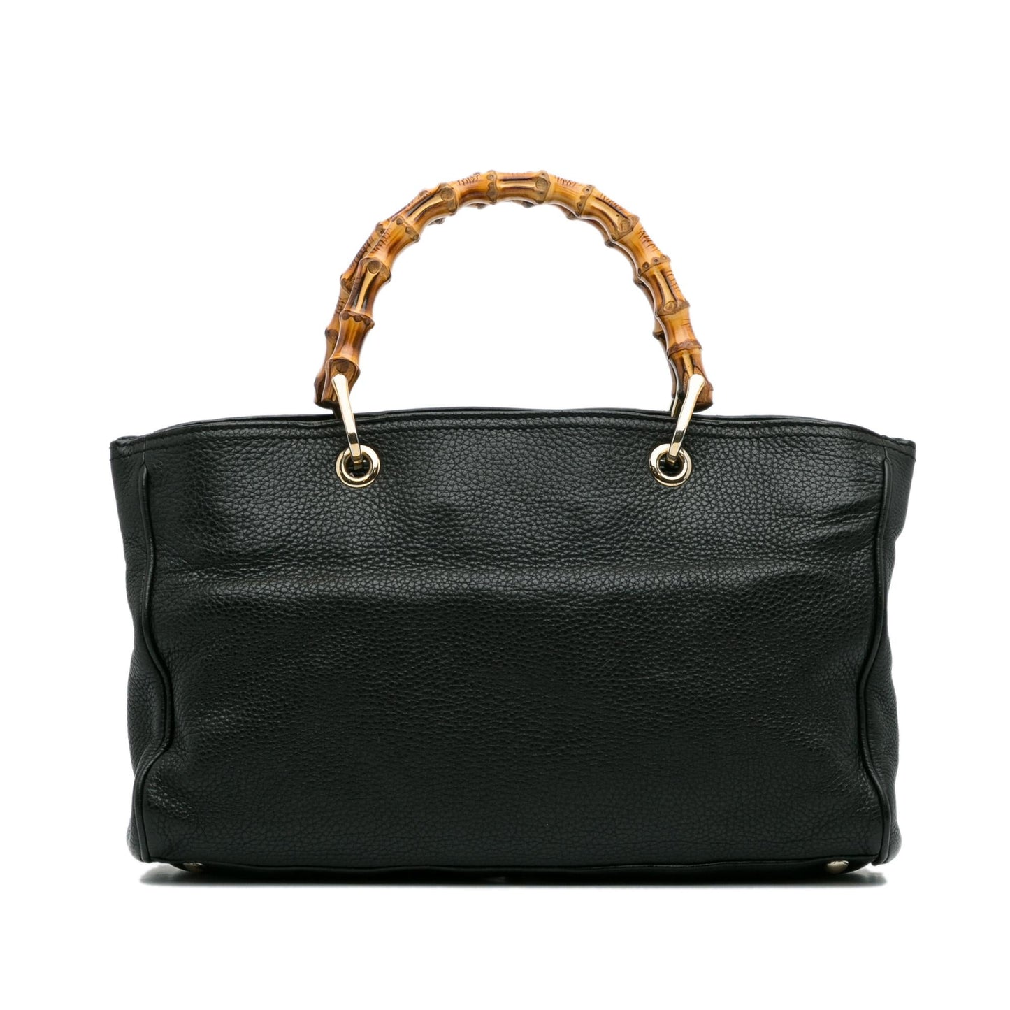 Gucci Bamboo Shopper SHG-VQA0mh Calf Black Large Satchel Bag