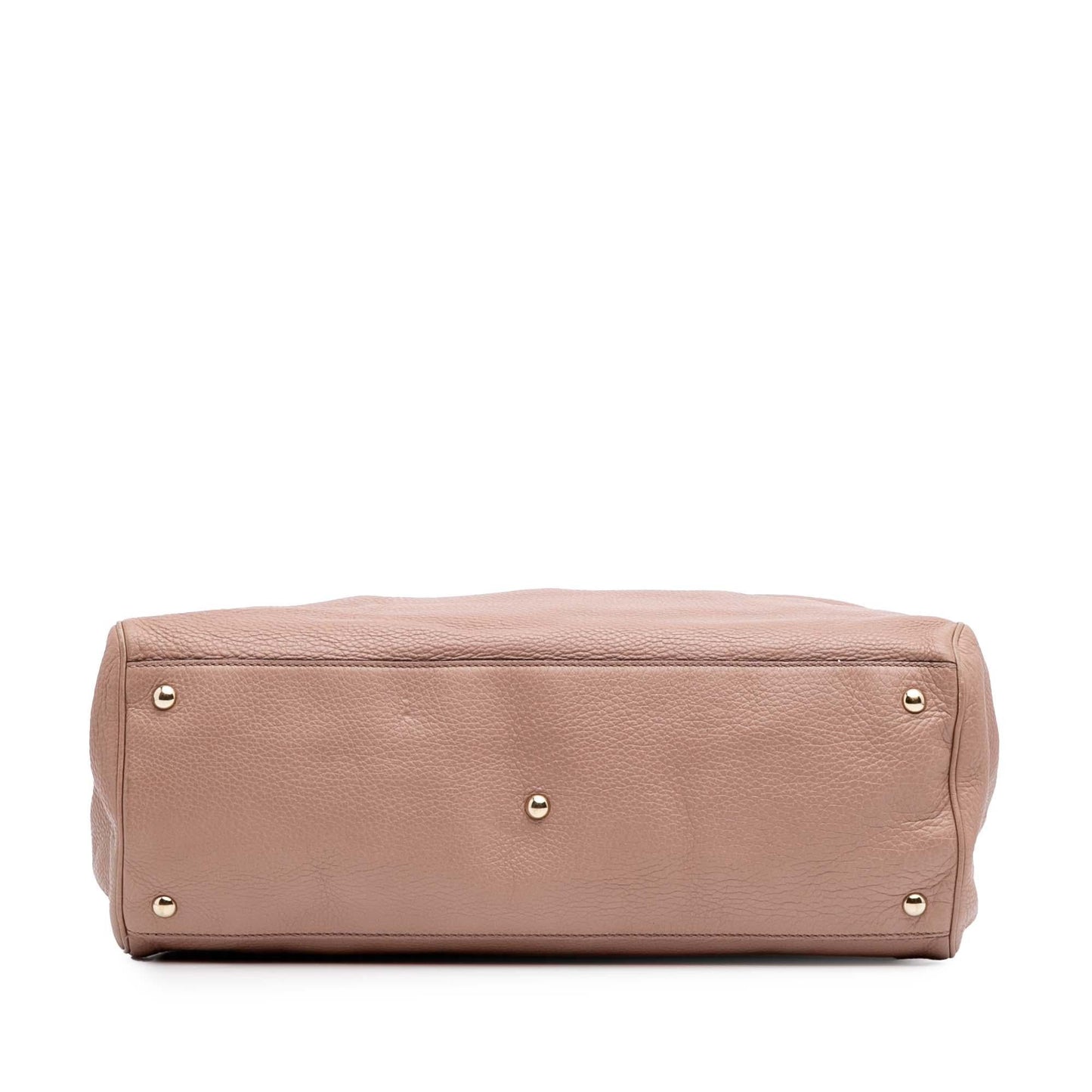 Gucci Bamboo Shopper Calf Calfskin Pink Large Satchel Bag