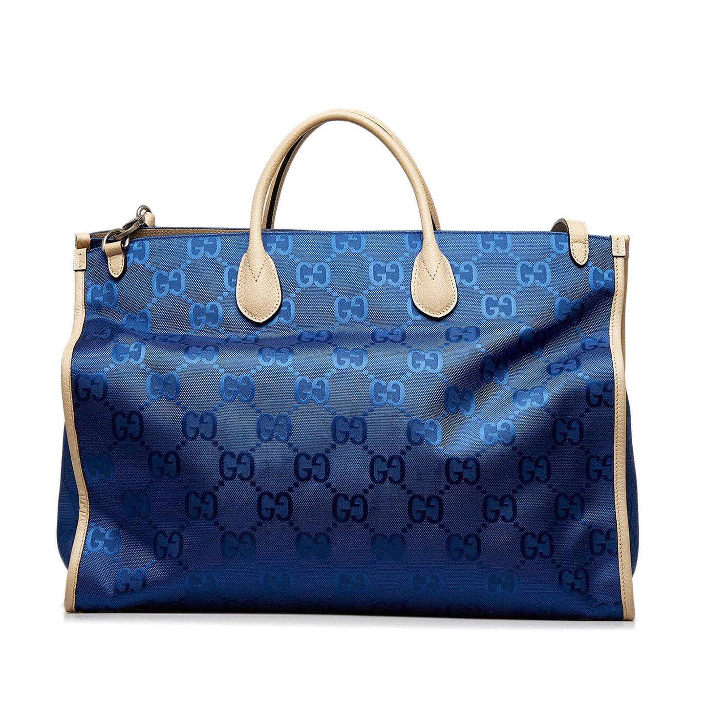 Gucci GG Off Grid SHG-NRXLL0 Nylon Calf White Blue Tote Bag