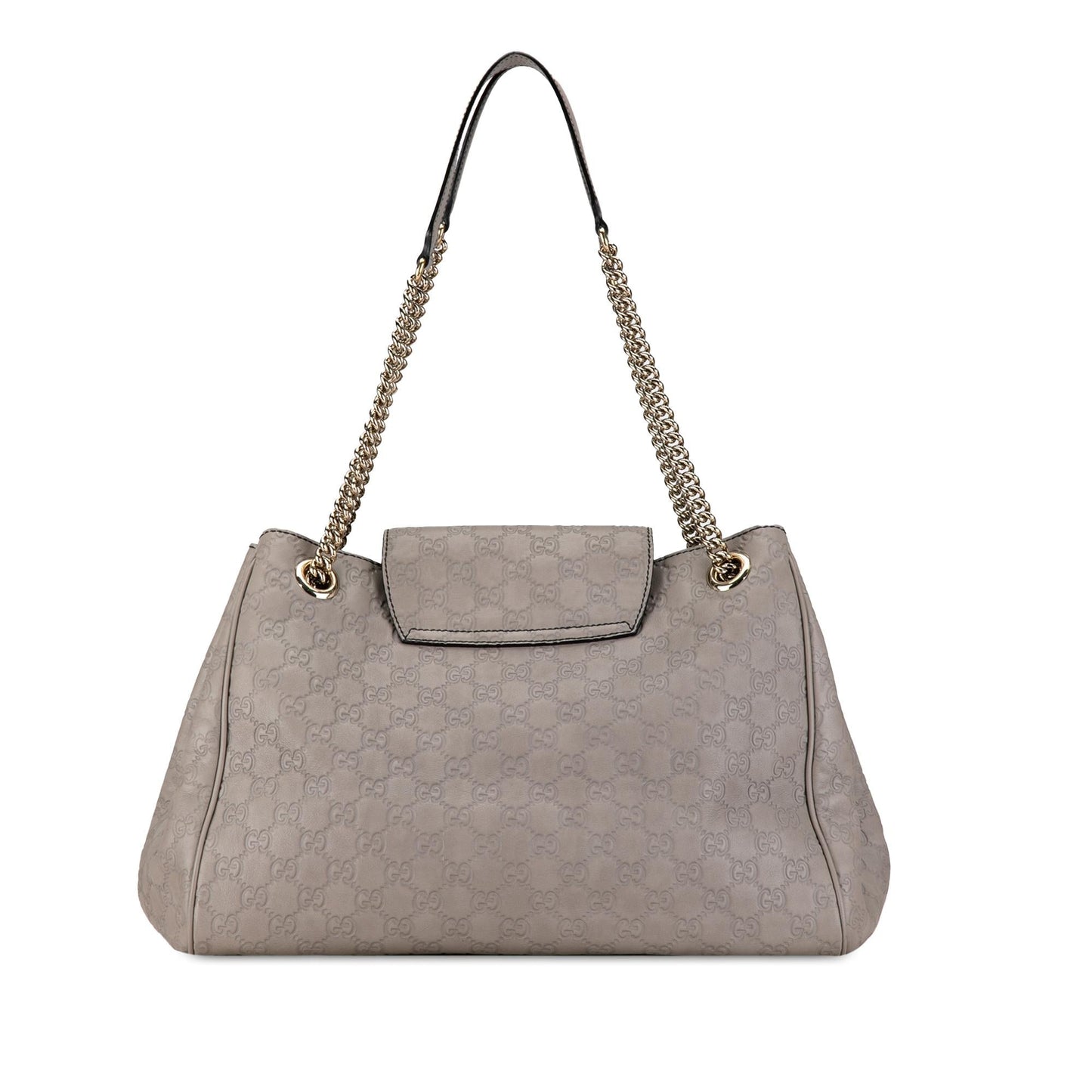 Gucci Guccissima Emily SHG-VmldJQ Calf Grey Large Chain Shoulder Bag