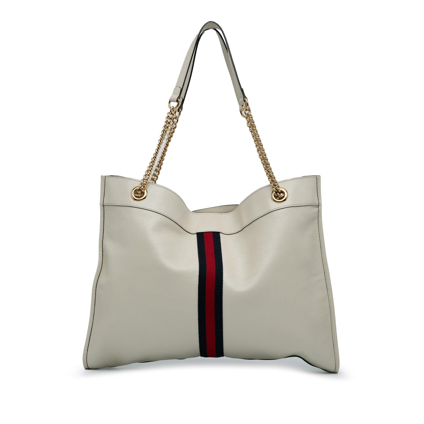 Gucci Web Rajah SHG-dbxSwX Leather Calf White Large Tote Bag