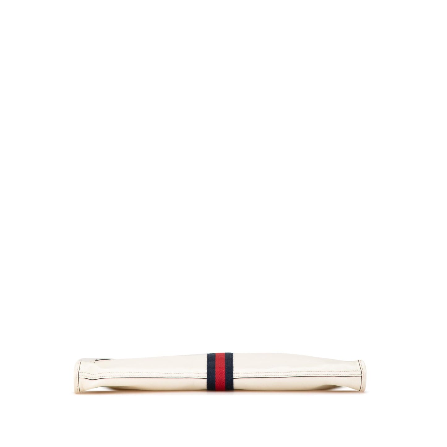 Gucci Web Rajah Leather Calf White Large Tote Bag