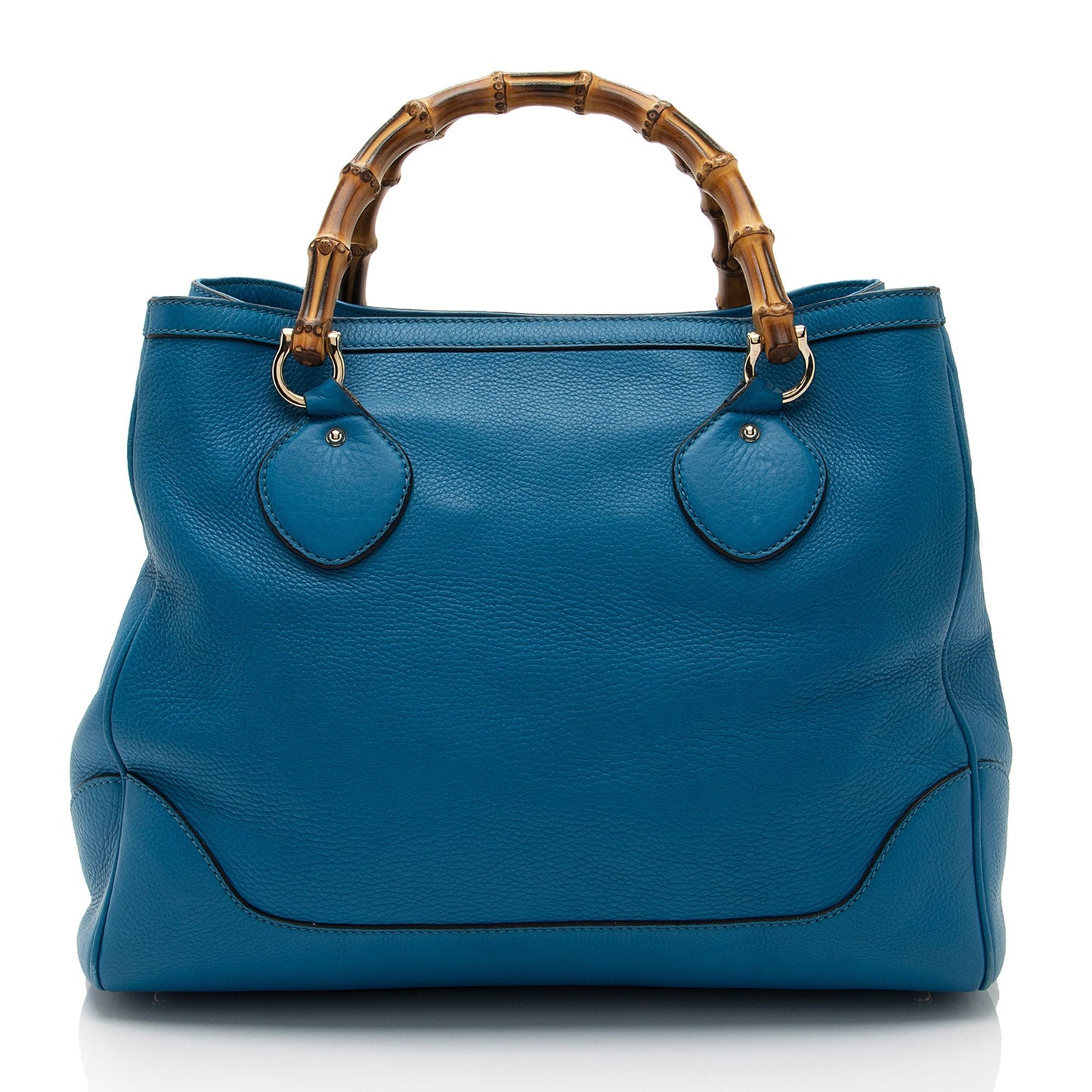 Gucci Bamboo Diana SHF-duMfuS Leather Blue Tote Bag
