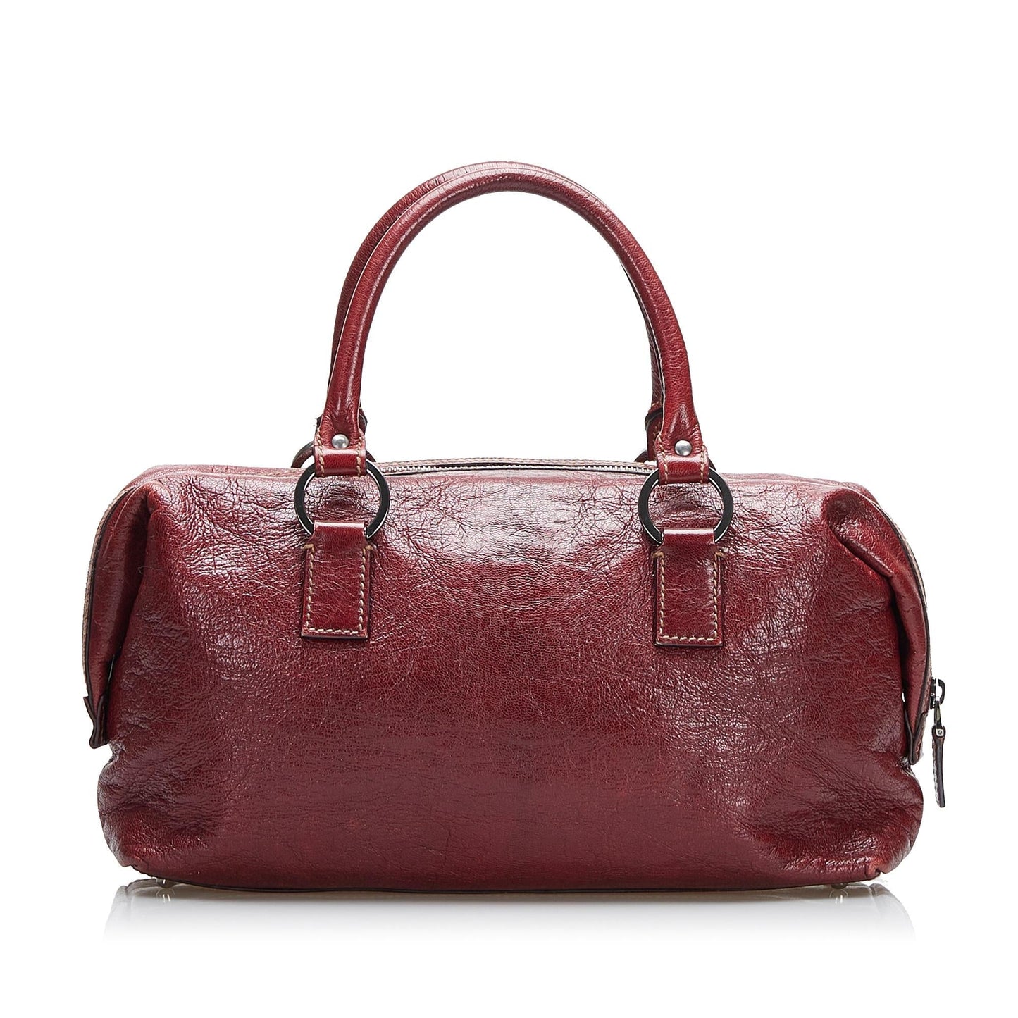 Gucci Boston SHG-NttWI9 Leather Calf Red Satchel Bag