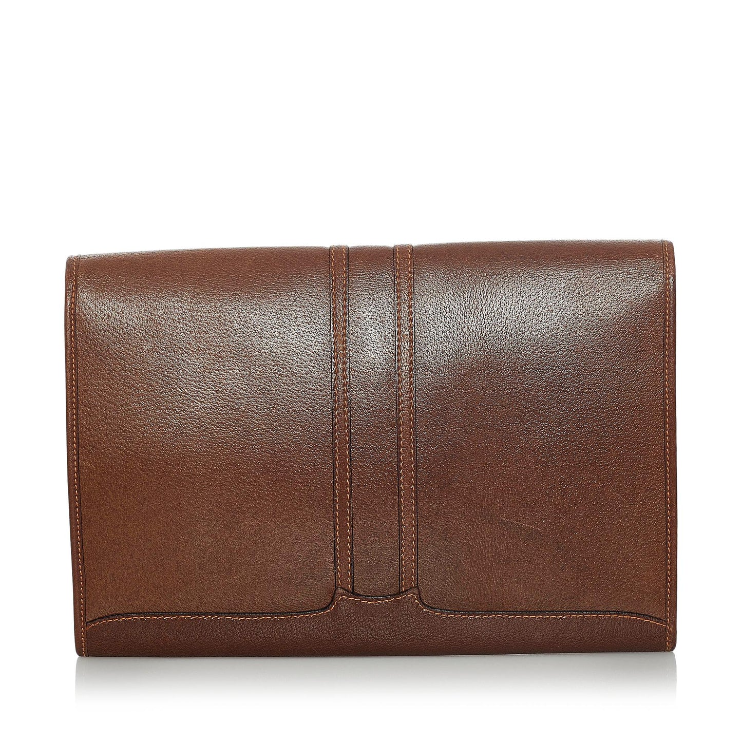 Gucci SHG Leather Calf Brown Clutch Bag