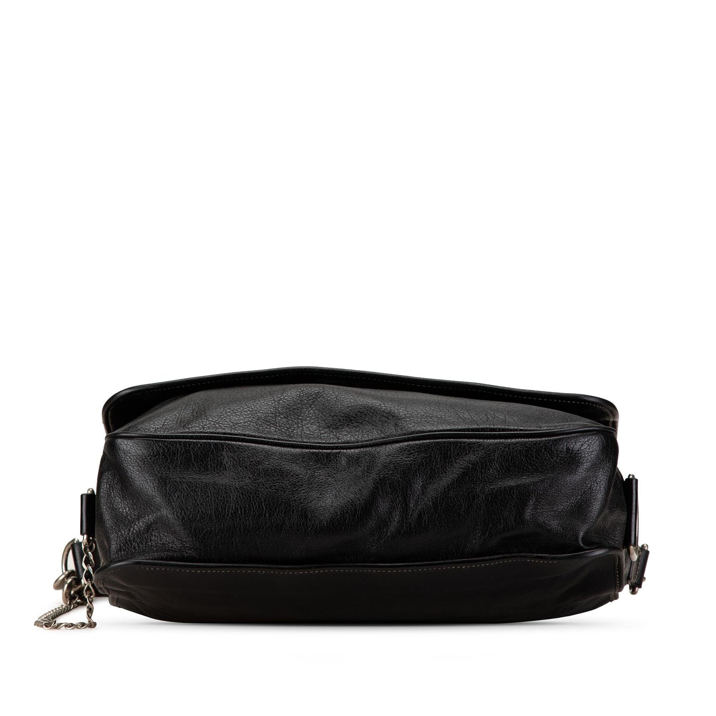 Gucci Crest Messenger SHG-FgBsnS Leather Calf Black Chain Crossbody Bag