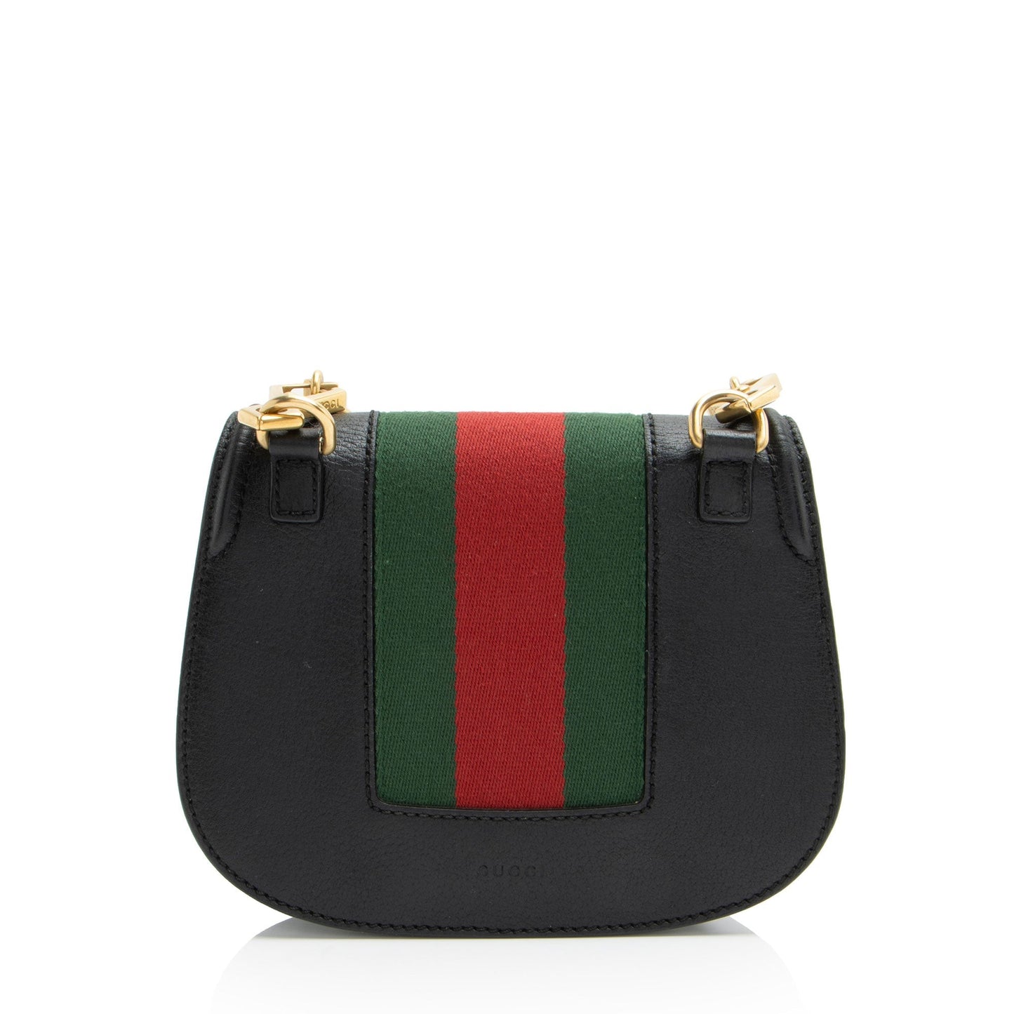 Gucci Crystal Butterfly Linea Totem Leather Nylon Black Small Crossbody Bag