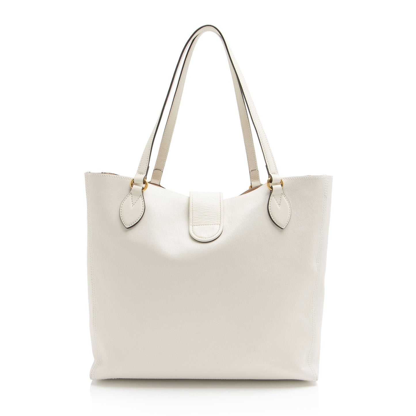Gucci Dahlia SHF-l9vBxj Leather White Medium Tote Bag