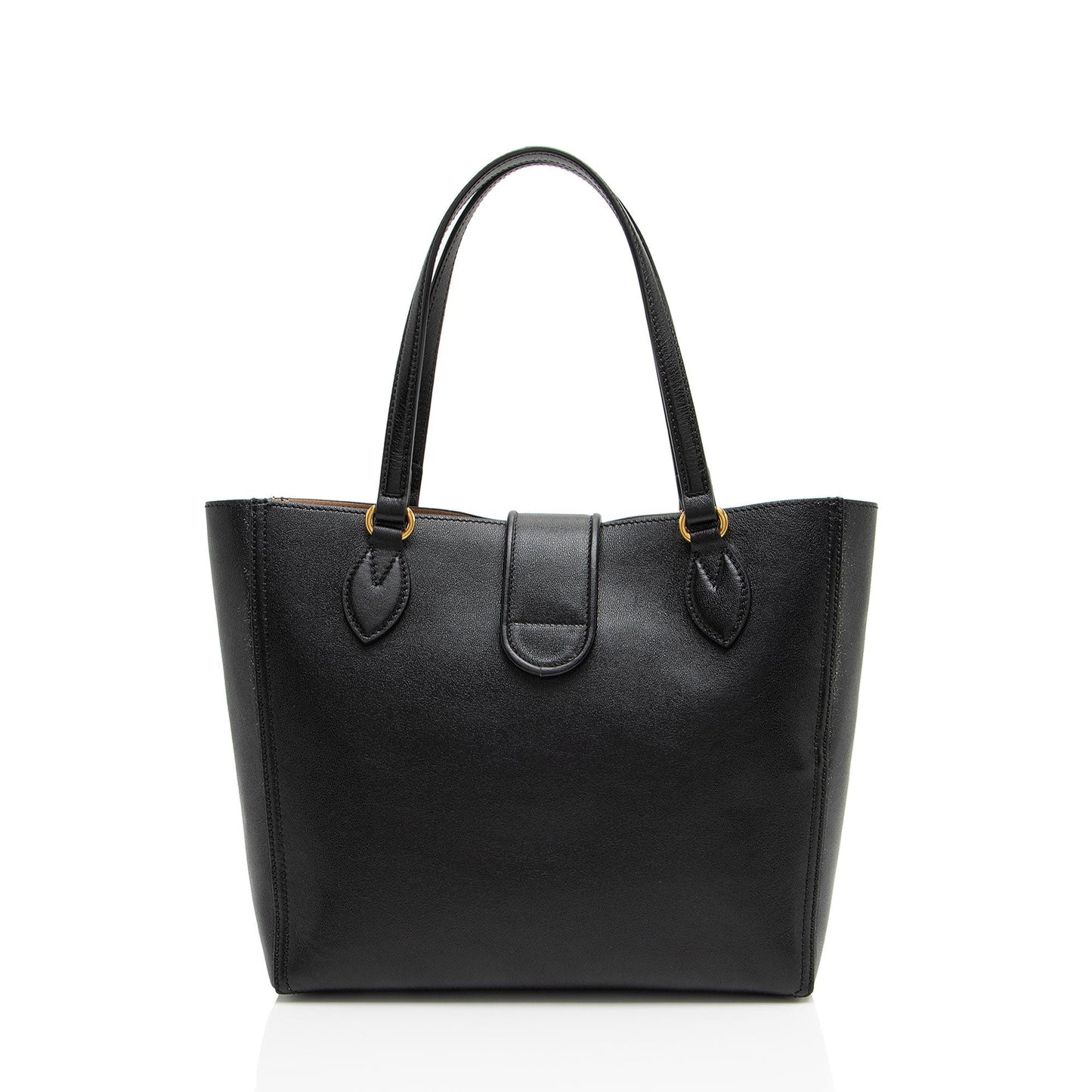 Gucci Dahlia Leather Black Small Tote Bag