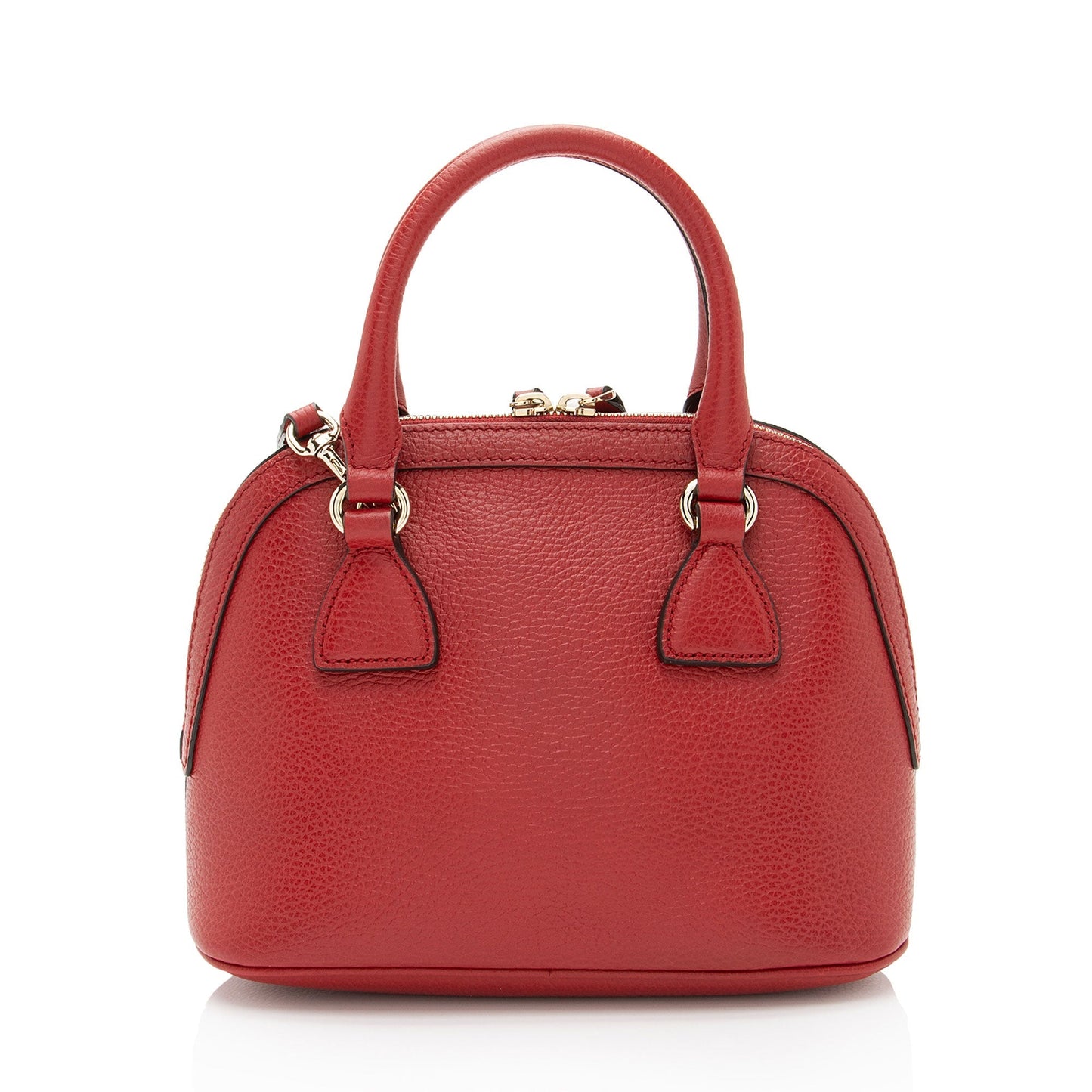 Gucci GG Charm Dome Leather Red Small Crossbody Bag