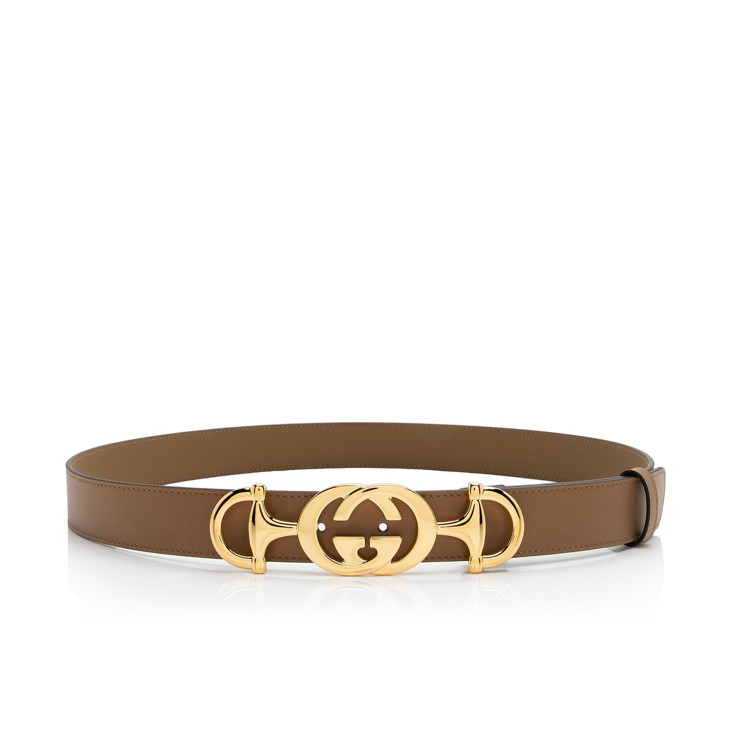 Gucci GG Horsebit Belt - Size Leather Brown Accessory